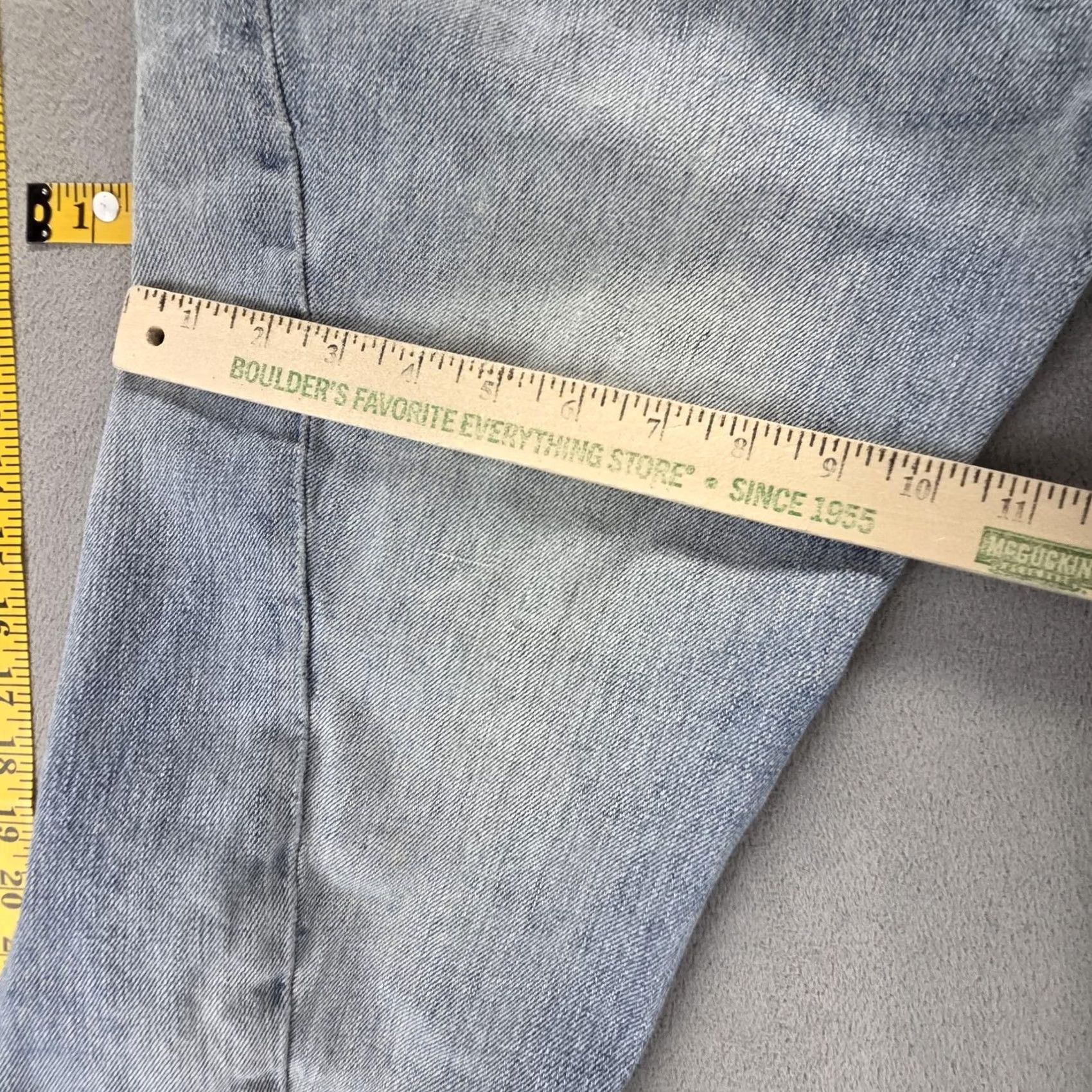 Levi's VINTAGE Levis Engineered Jeans Womens Blue Twisted Straight Leg Hole Fits 30x32 Size 30" / US 8 / IT 44 - 6 Thumbnail