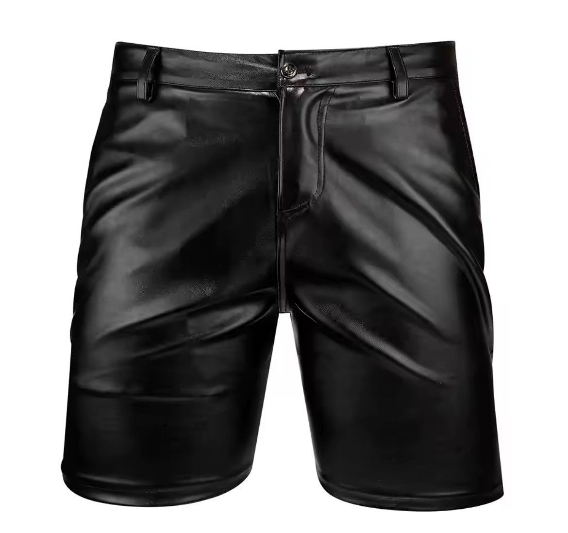 Other Men Elastic PU Leather Short Pants Size US 35 - 1 Thumbnail