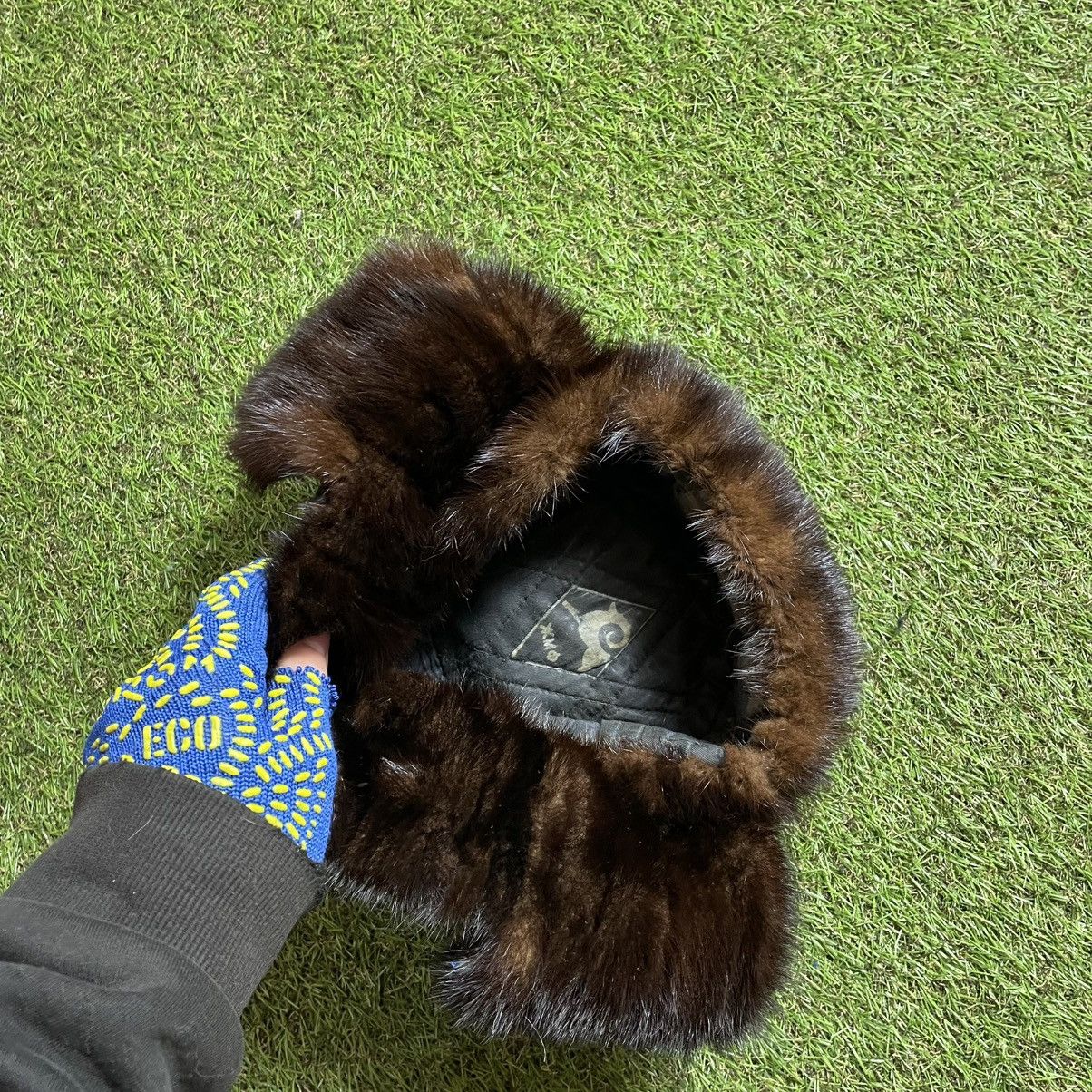 Vintage Vintage Karakul Fur Hat Textured Black Archive Winter OS Size ONE SIZE - 5 Thumbnail