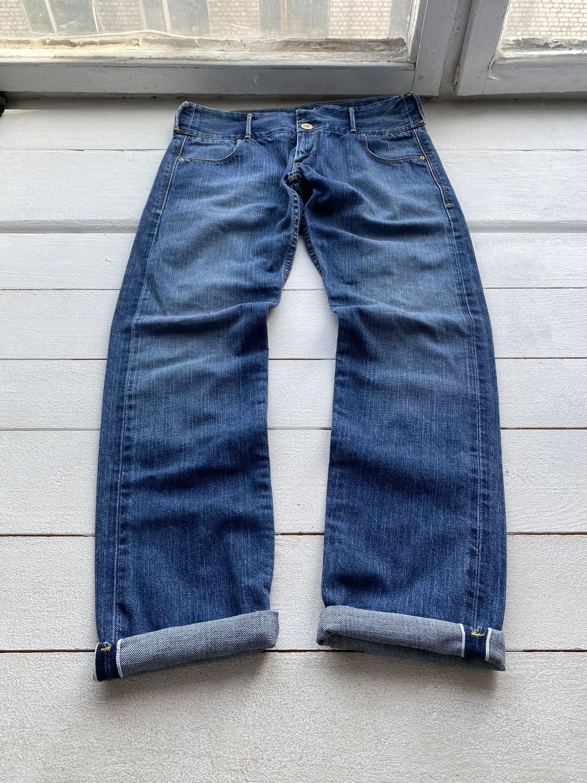 Japanese Brand × Levi's × Vintage VNTG Levis Blue Fingered Genius Star Selvedge Jeans 32 Size 32" / US 10 / IT 46 - 2 Thumbnail