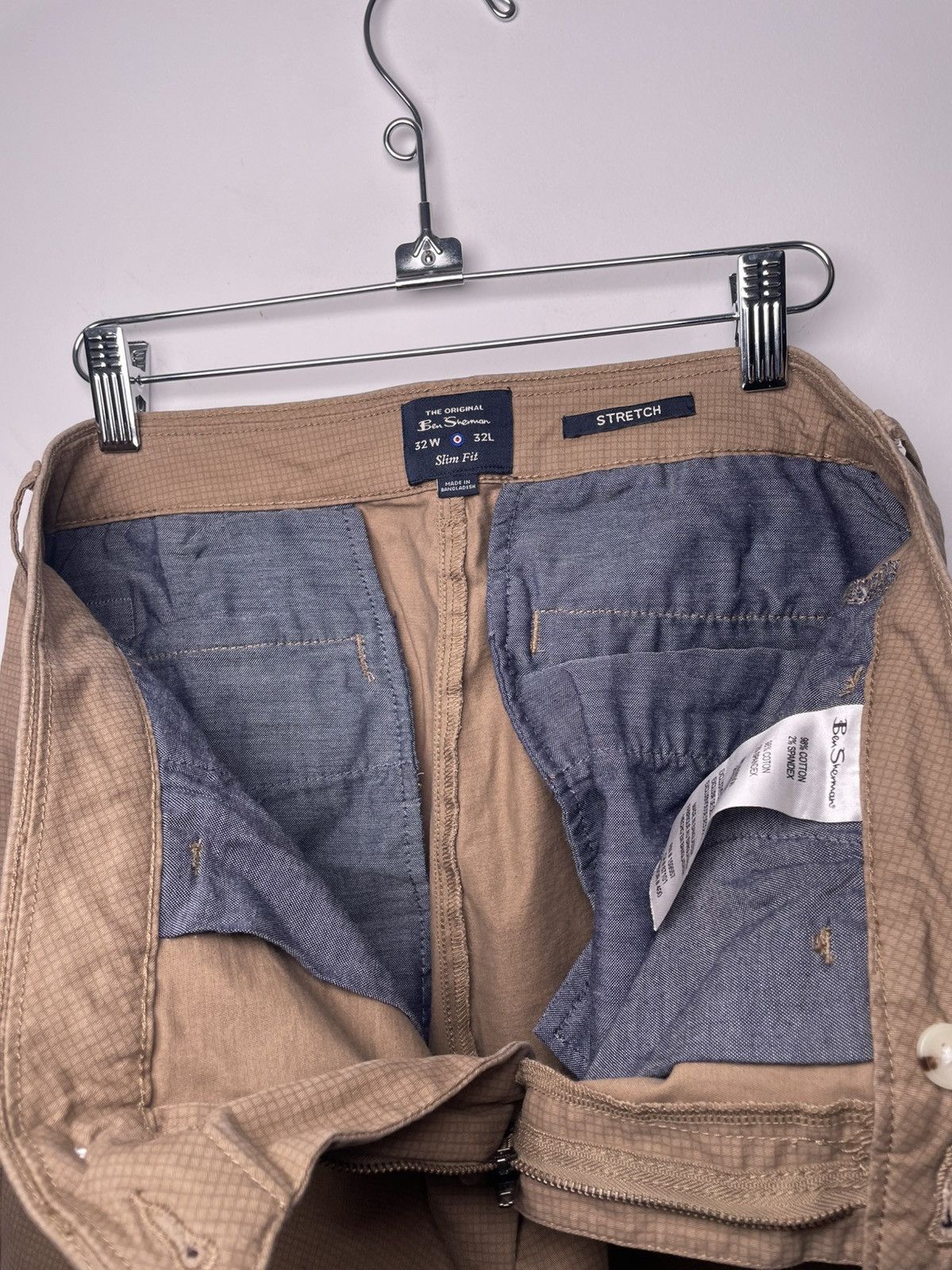Ben Sherman Ben Sherman Slim Fit Stretch Chino Pants Beige 32x32 Size US 32 / EU 48 - 6 Thumbnail