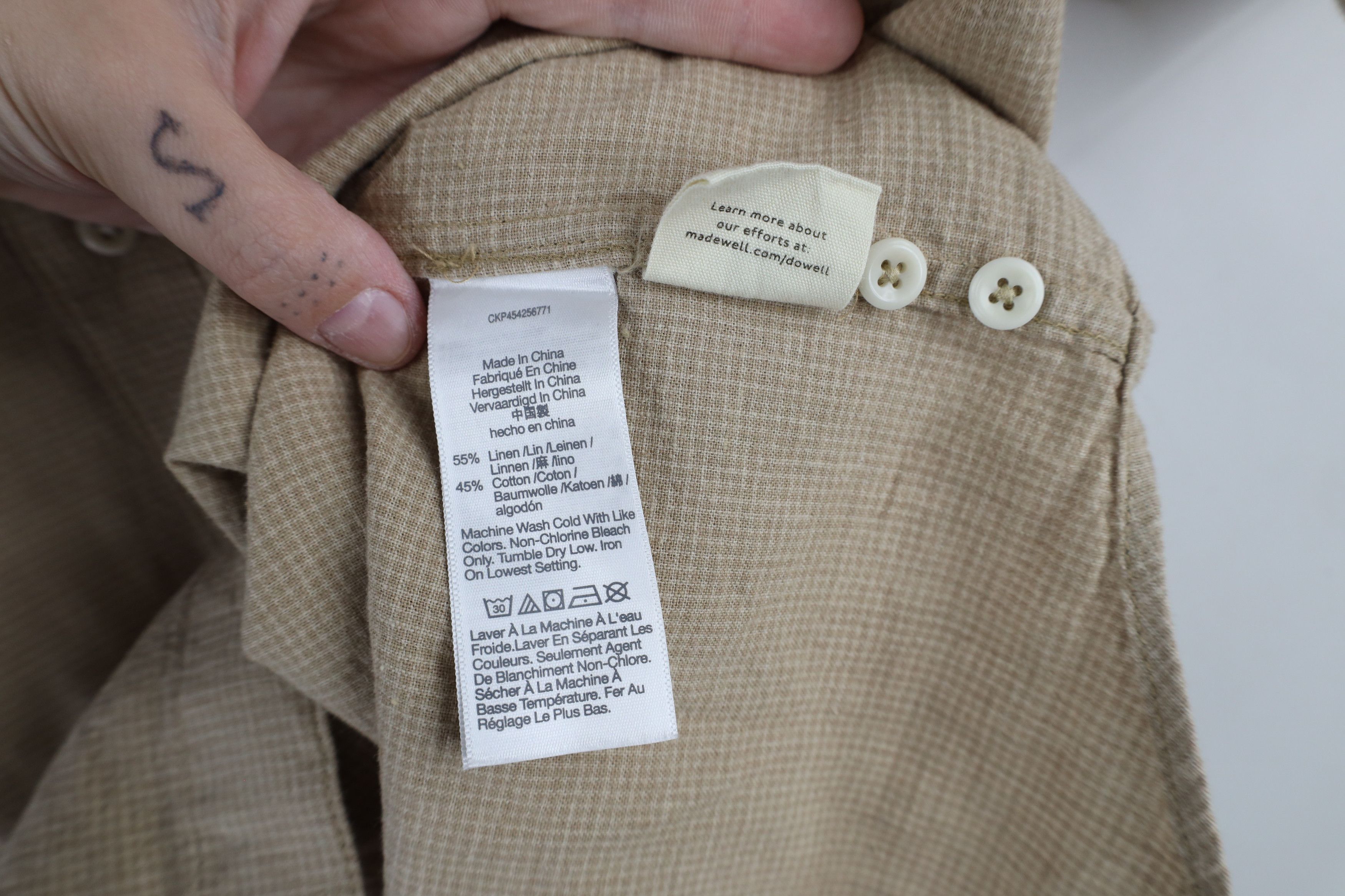 Madewell × Vintage Madewell Fit Linen Blend Short Sleeve Collared Button Shirt Size US M / EU 48-50 / 2 - 6 Thumbnail
