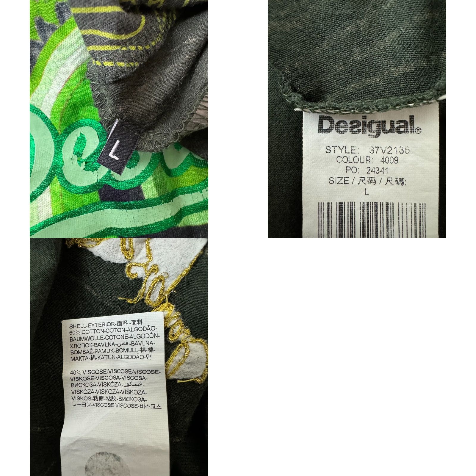 Desigual Desigual Dress TibEt Green Women L A-Line Knee Length XS?? Size L / US 10 / IT 46 - 8 Thumbnail
