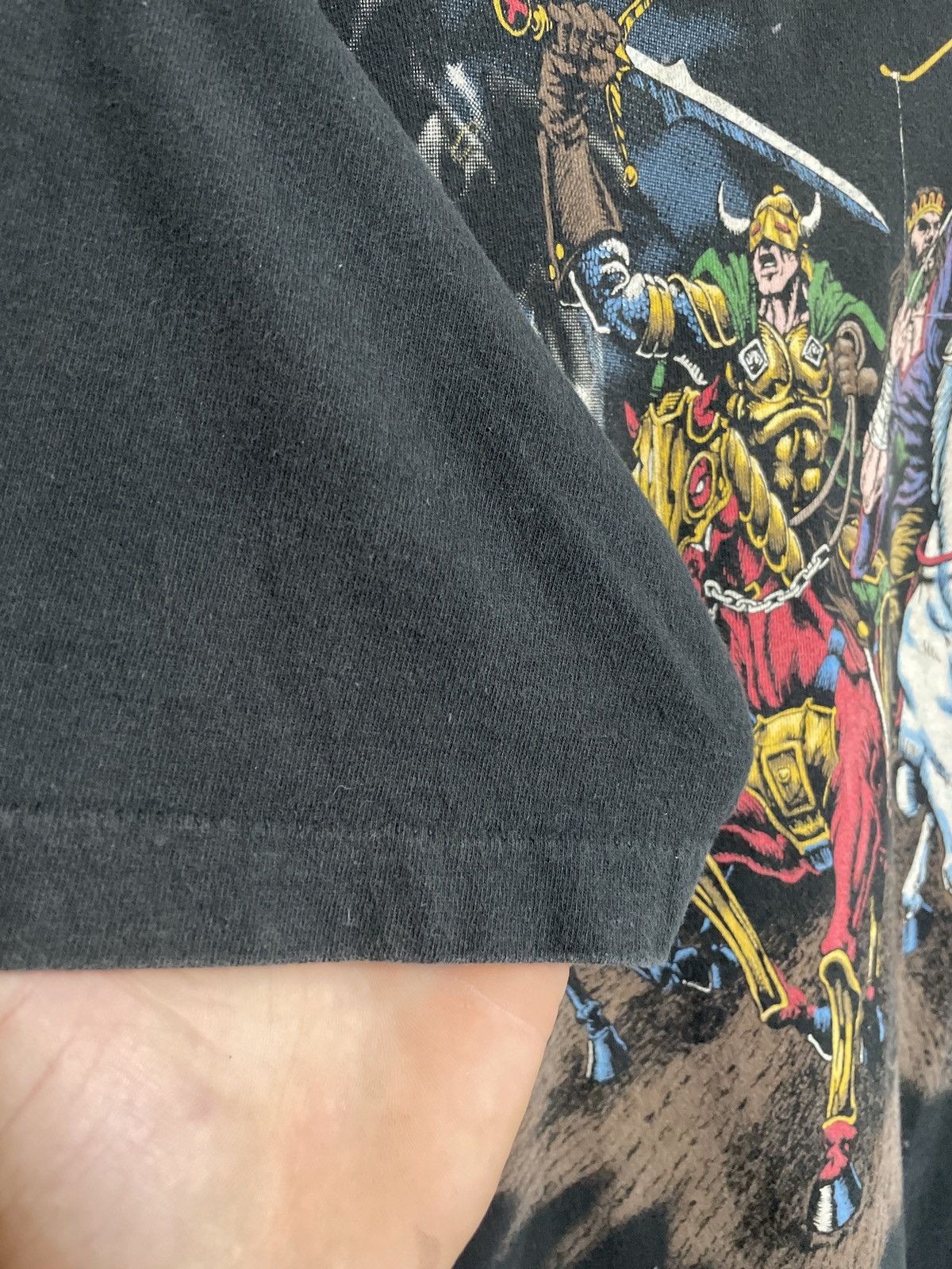 Liquid Blue × Vintage 1994 RARE LIQUID BLUE FOUR HORSEMAN GRAPHIC SHIRT Size US XL / EU 56 / 4 - 3 Thumbnail