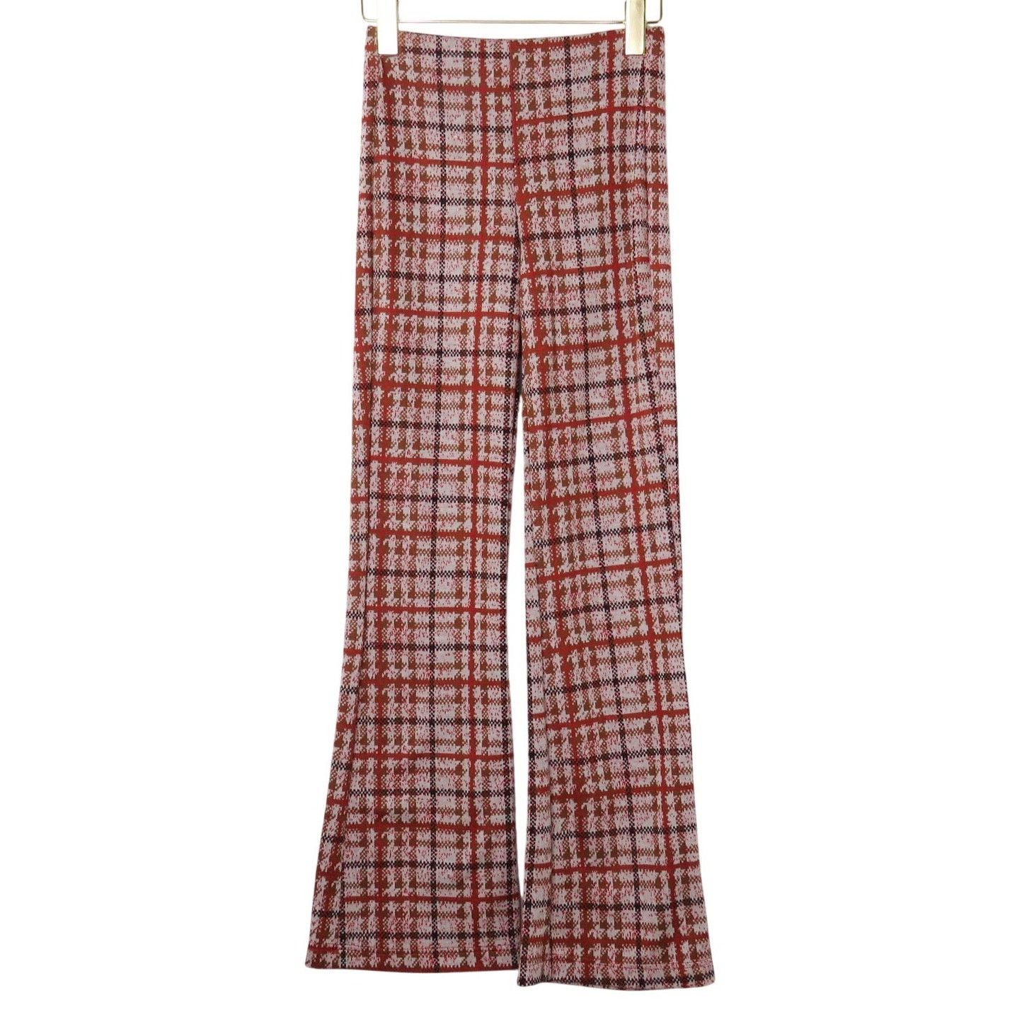 Urban Outfitters Urban Outfitters Bryn Pull On Flare Pants Plaid Pants XS Size 25" / US 0 / IT 36 - 1 Thumbnail