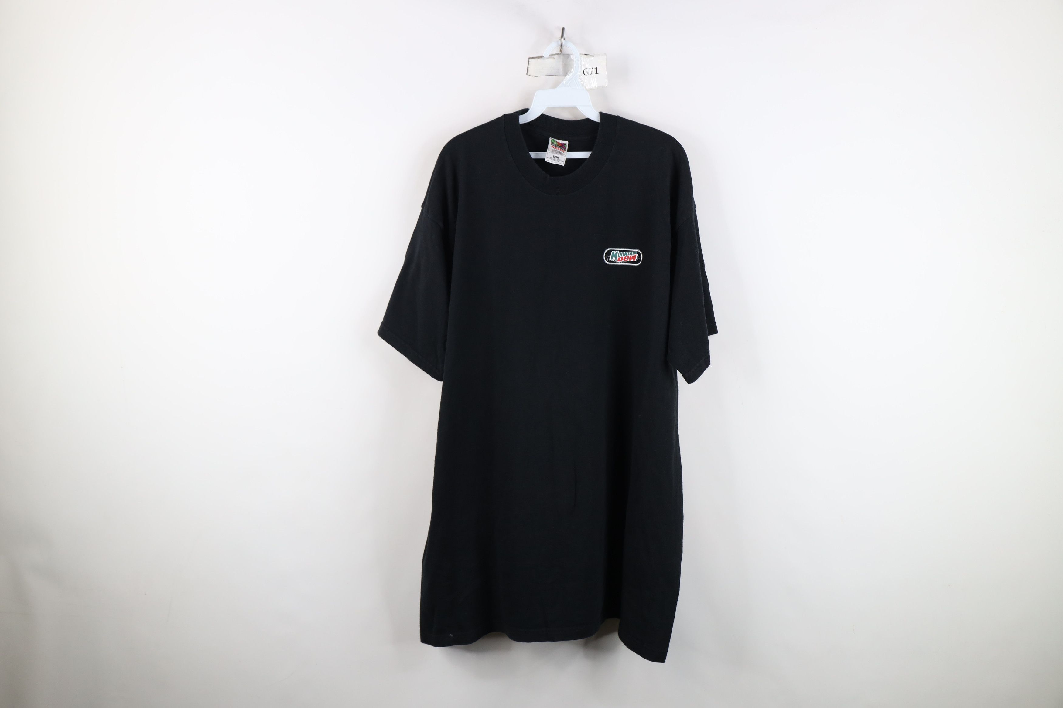 Vintage Vintage 90s Mountain Dew Spell Out Do the Dew T-Shirt Black Size US XXL / EU 58 / 5 - 1 Thumbnail