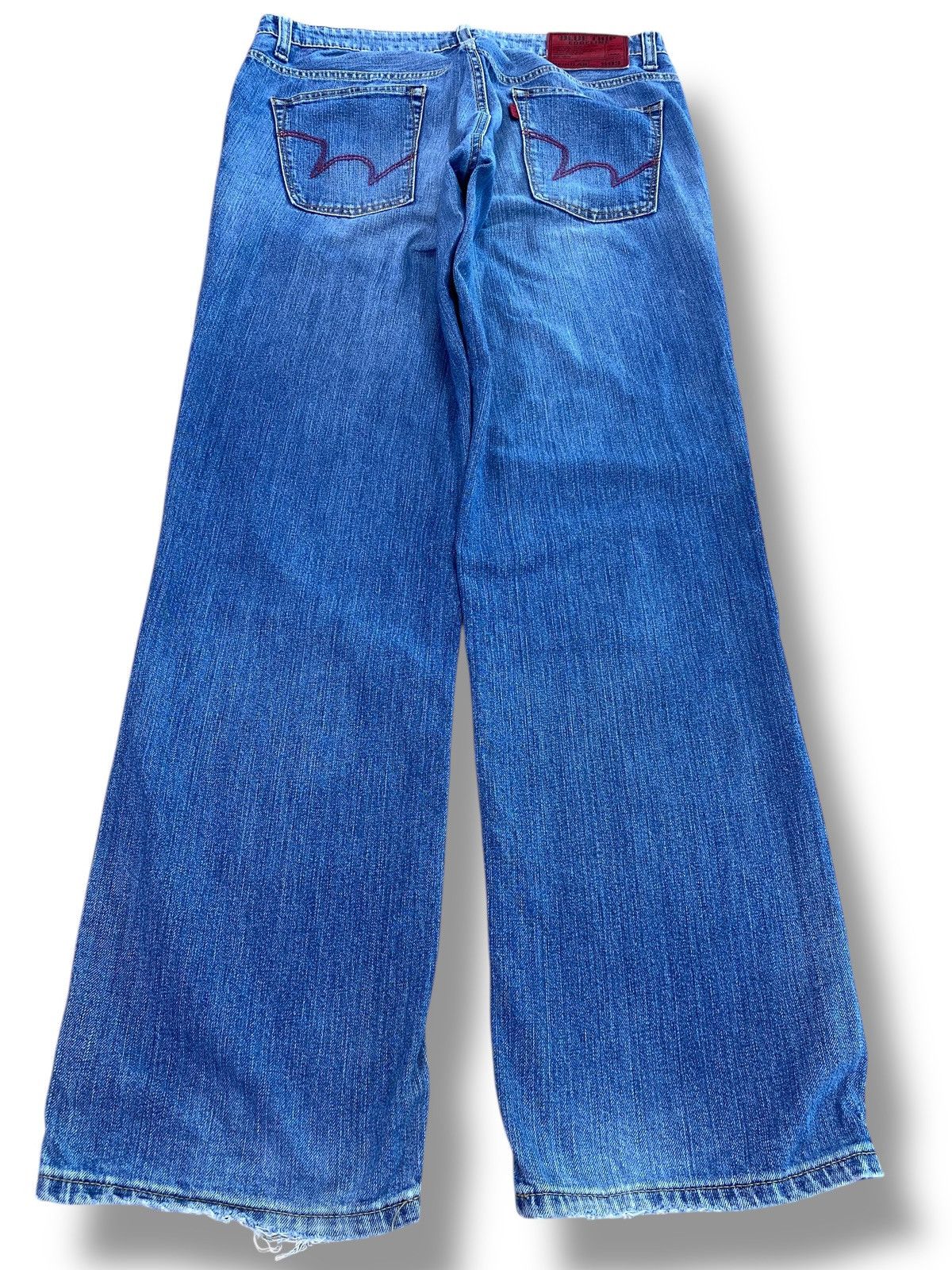 Edwin Edwin Whiskered Light Wash Baggy Jeans Style Size US 35 - 3 Thumbnail
