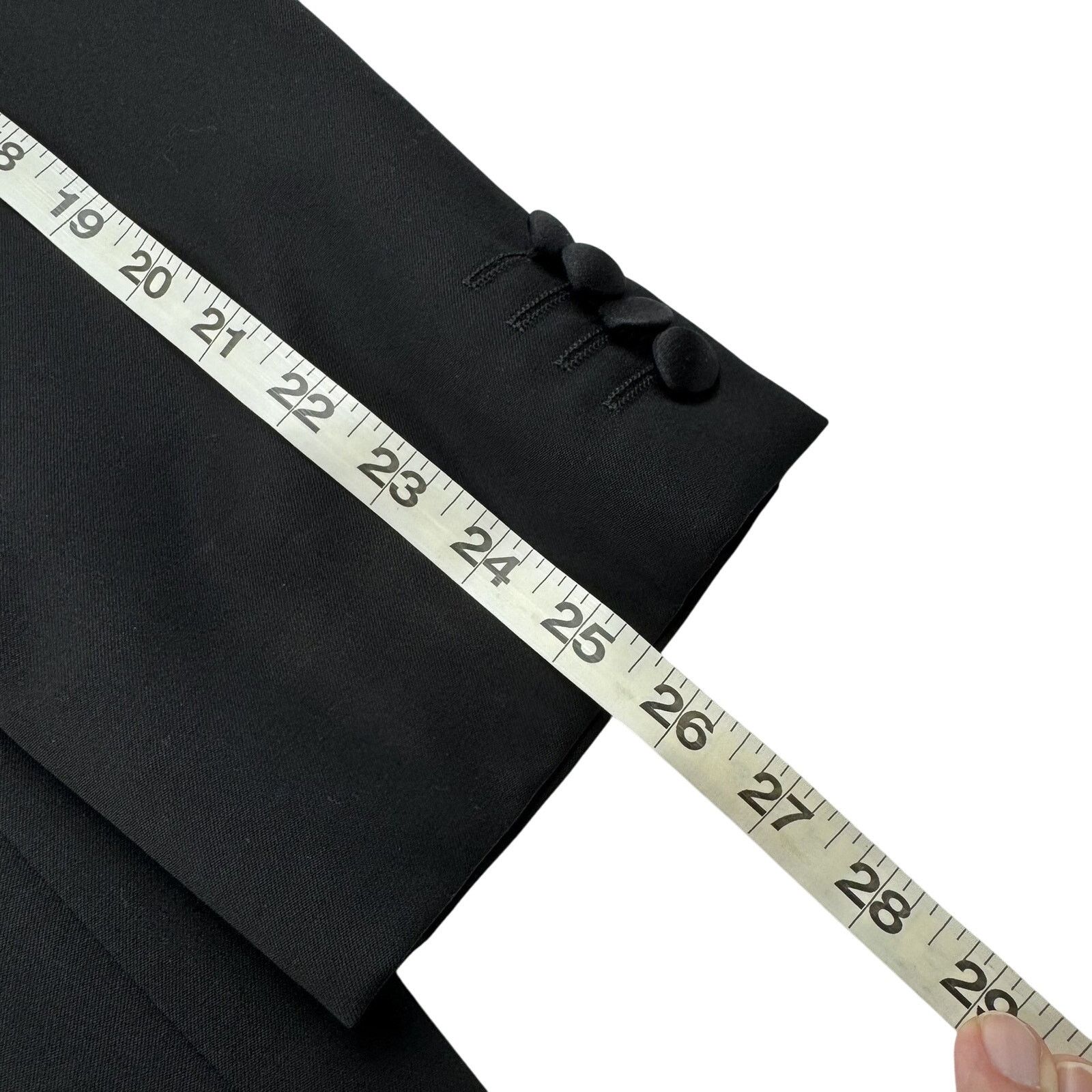 Armani Collezioni Armani Collezioni Vintage Black Wool Tuxedo Suit Jacket 42R Size 42R - 7 Thumbnail
