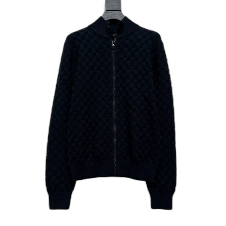 Louis Vuitton Louis Vuitton Checkerboard Knit Zip Jacket - dmc Size M / US 6-8 / IT 42-44 - 1 Thumbnail
