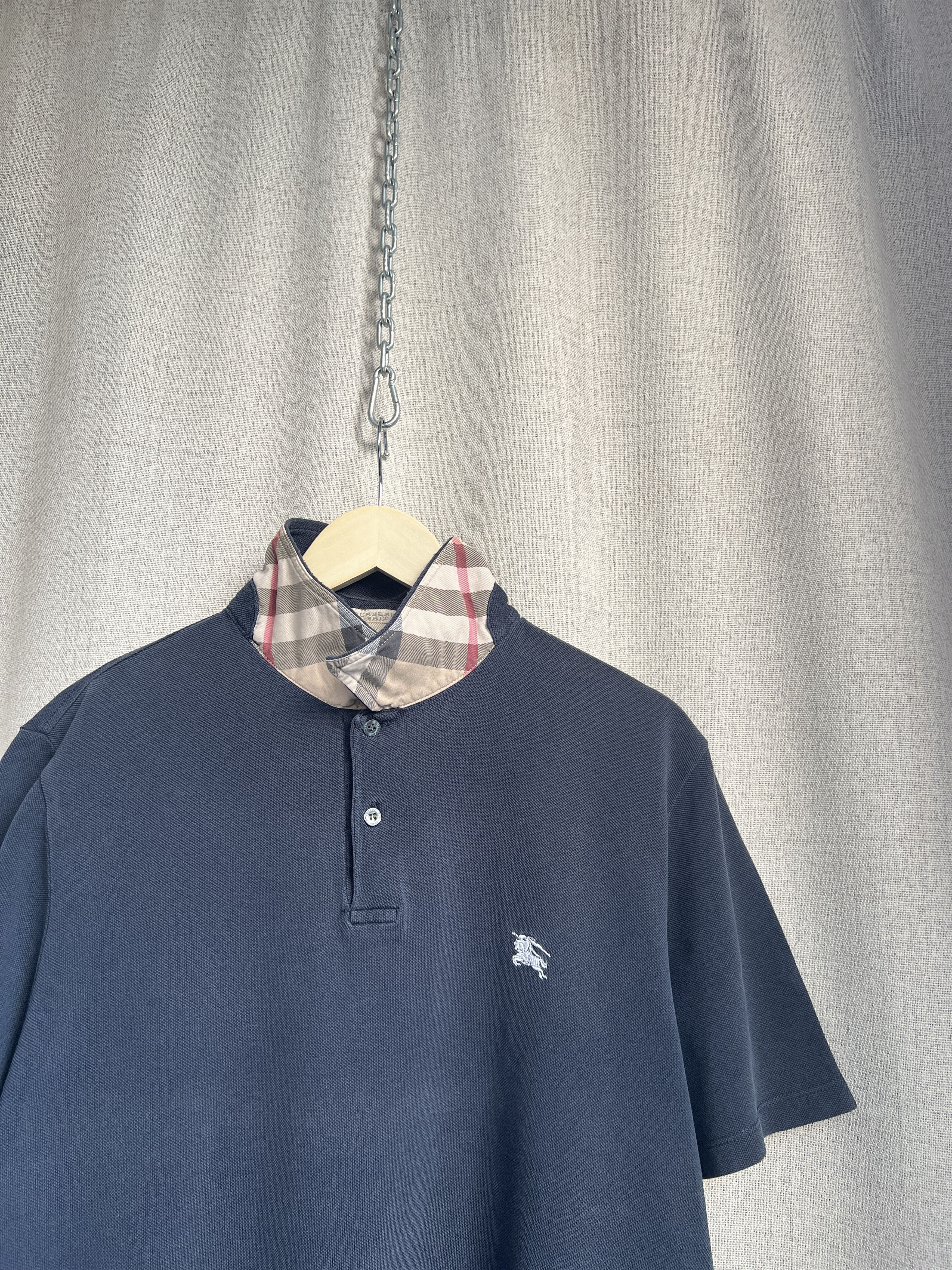 Burberry Burberry Brit Nova Check Navy Polo Shirt Size US XL / EU 56 / 4 - 3 Thumbnail