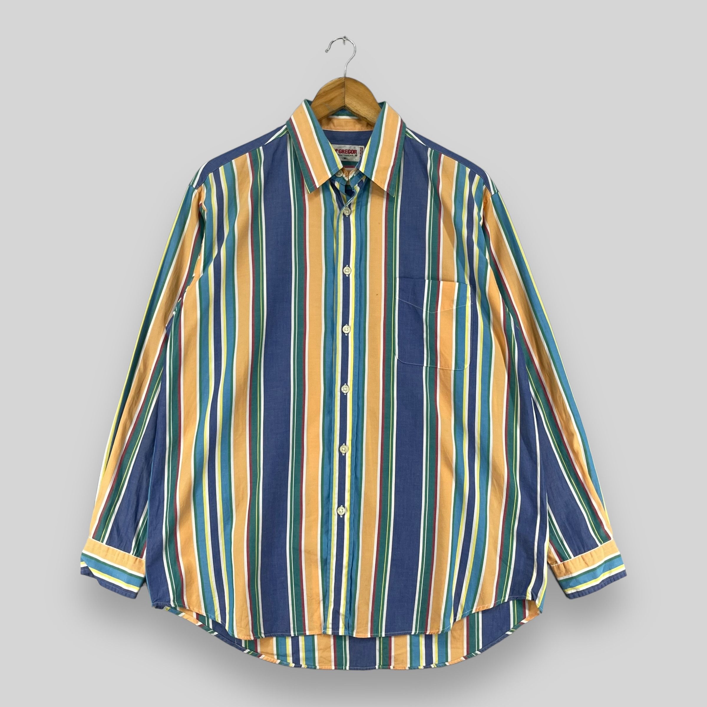 McGregor × Vintage Vintage McGREGOR Multi Stripe Retro Flannel Shirt Size US M / EU 48-50 / 2 - 1 Thumbnail