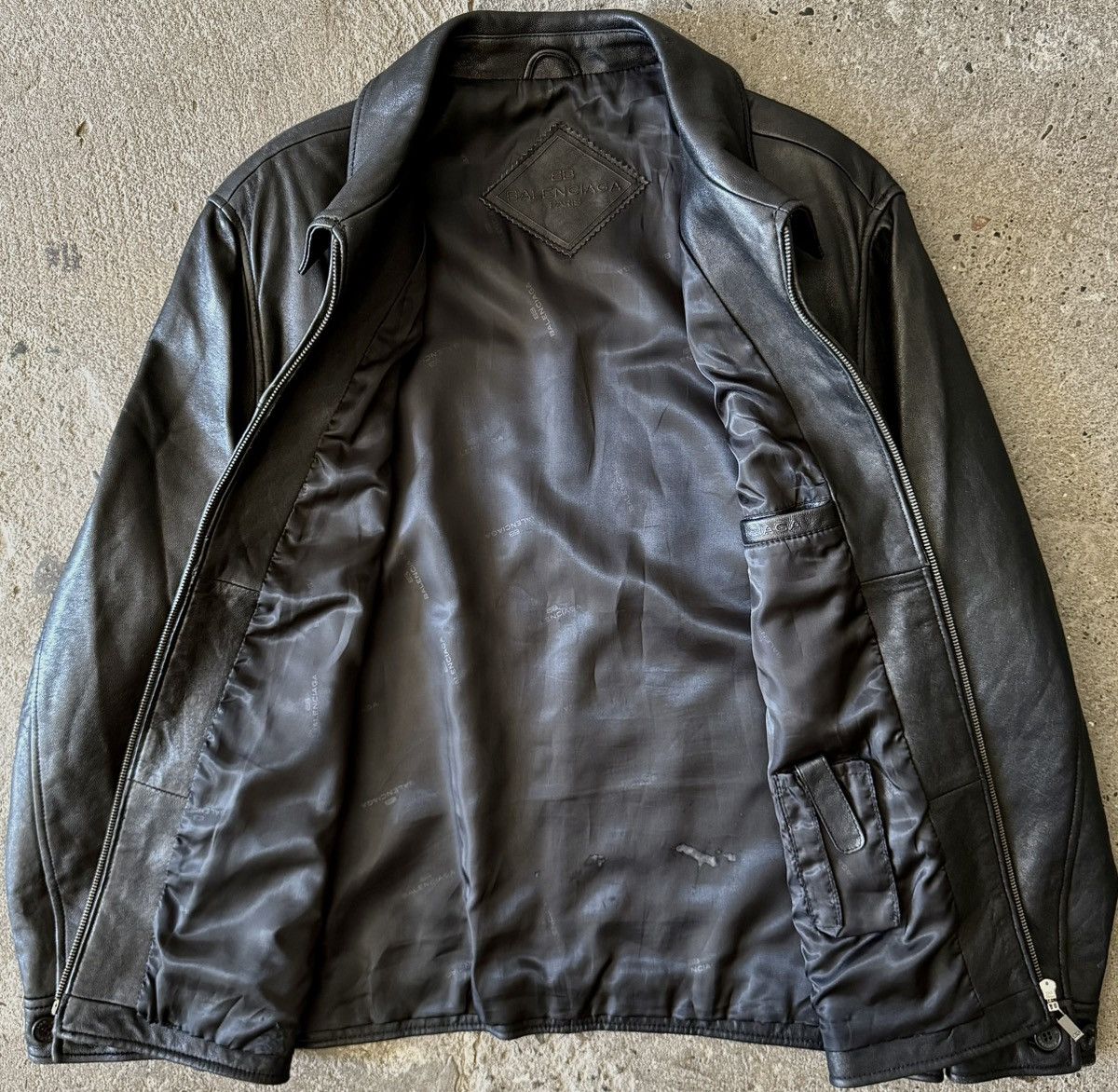 Balenciaga Balenciaga - 1997 - Nicolas Ghesquière-Zip Up Leather Jacket Size US L / EU 52-54 / 3 - 7 Thumbnail