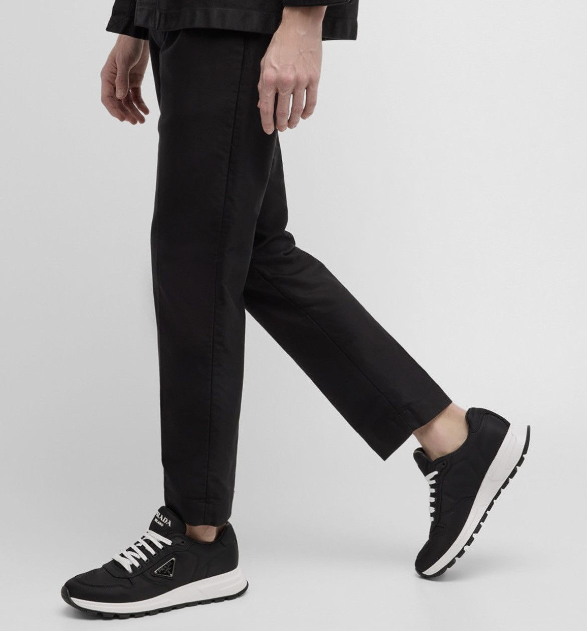 Prada Prada Men's Prax Triangle Logo Nylon Low-Top Sneakers Size US 11 / EU 44 - 2 Thumbnail