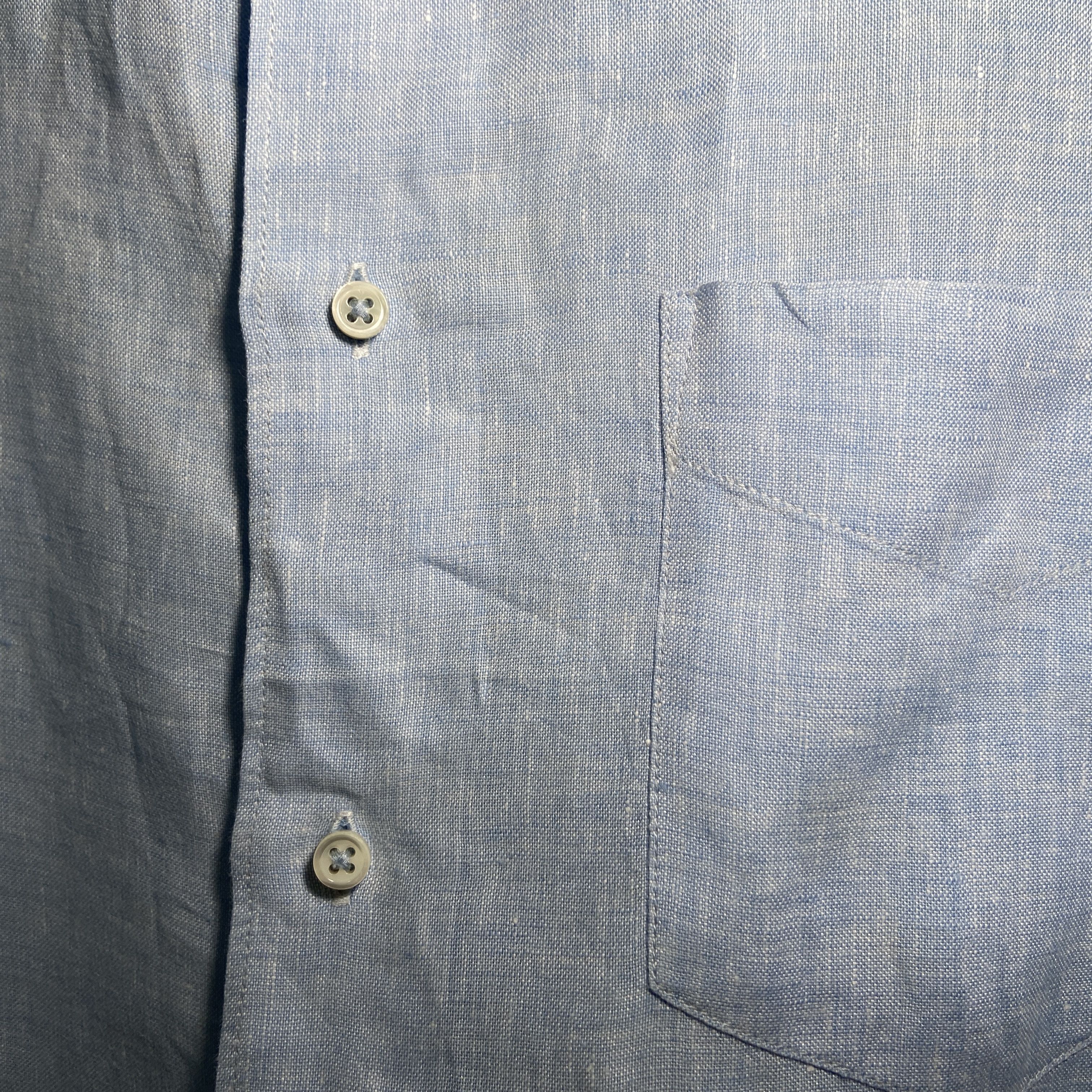 Uniqlo × Vintage Uniqlo Premium Linen Long Sleeve Shirt Size US XL / EU 56 / 4 - 3 Thumbnail