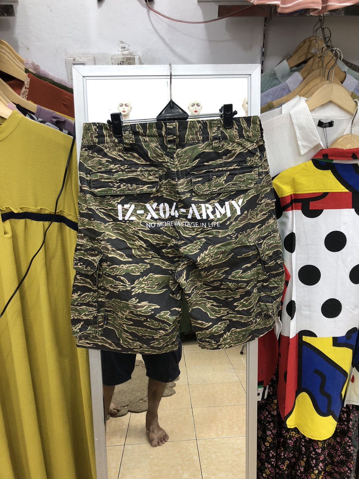 Neighborhood Izzue IZ-X04-Army Camo Cargo Short Size US 32 / EU 48 - 3 Thumbnail