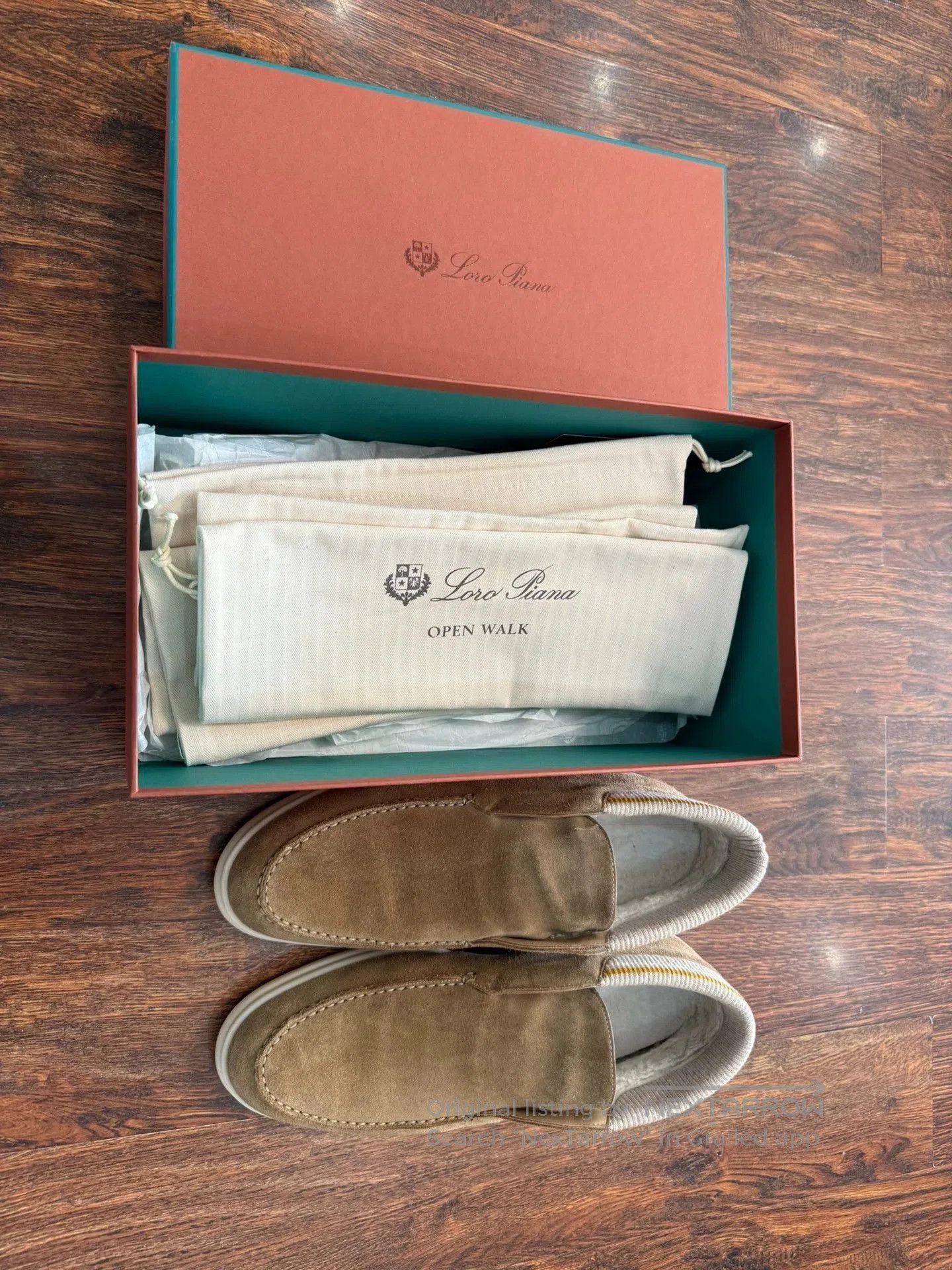 Loro Piana Beige Suede Slip-On Shoes. Size US 8 / EU 41 - 8 Thumbnail