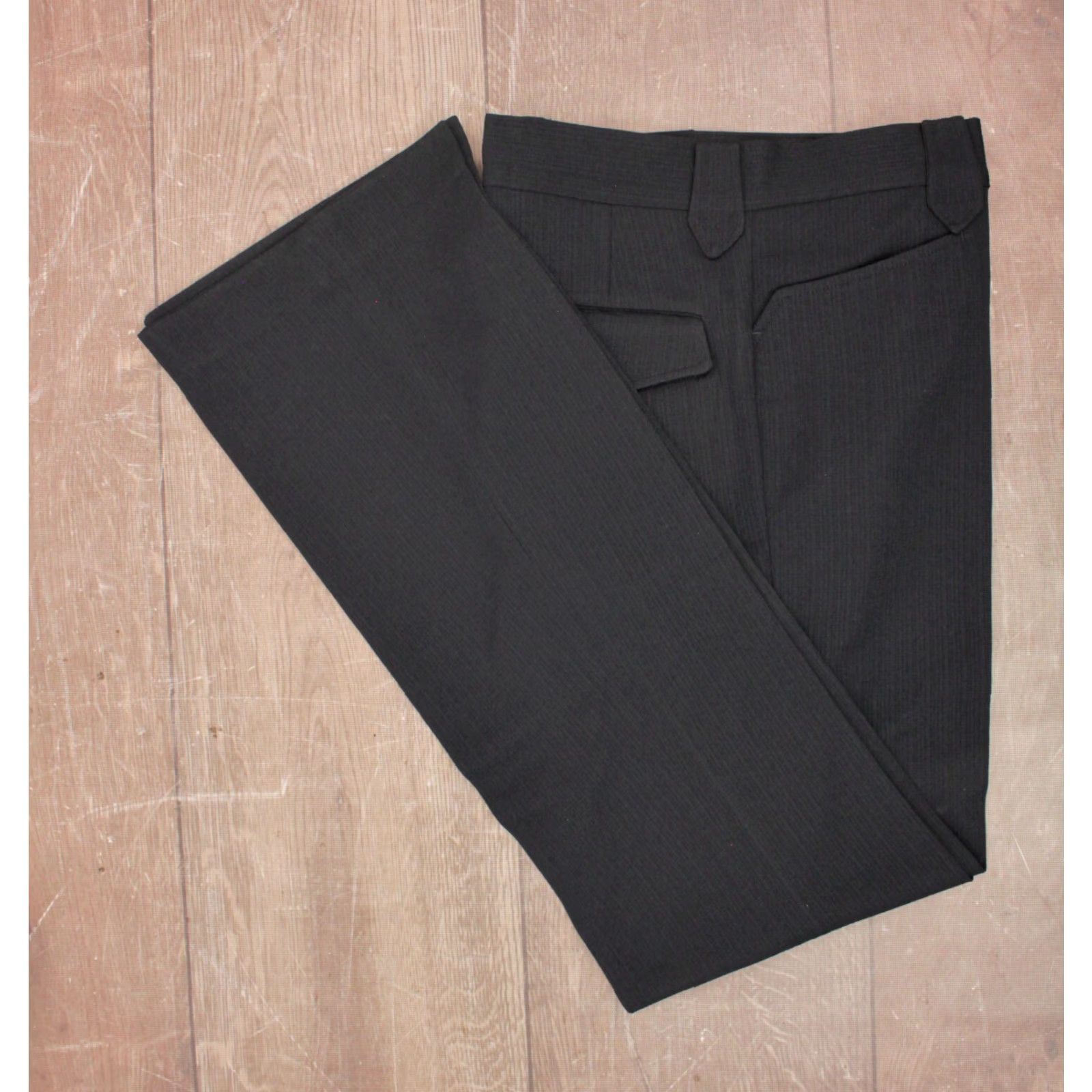 Vintage Men's VTG 1970s NOS Navy Blue Western Pants Sz 34x34 70s Polyester Size US 34 / EU 50 - 2 Thumbnail