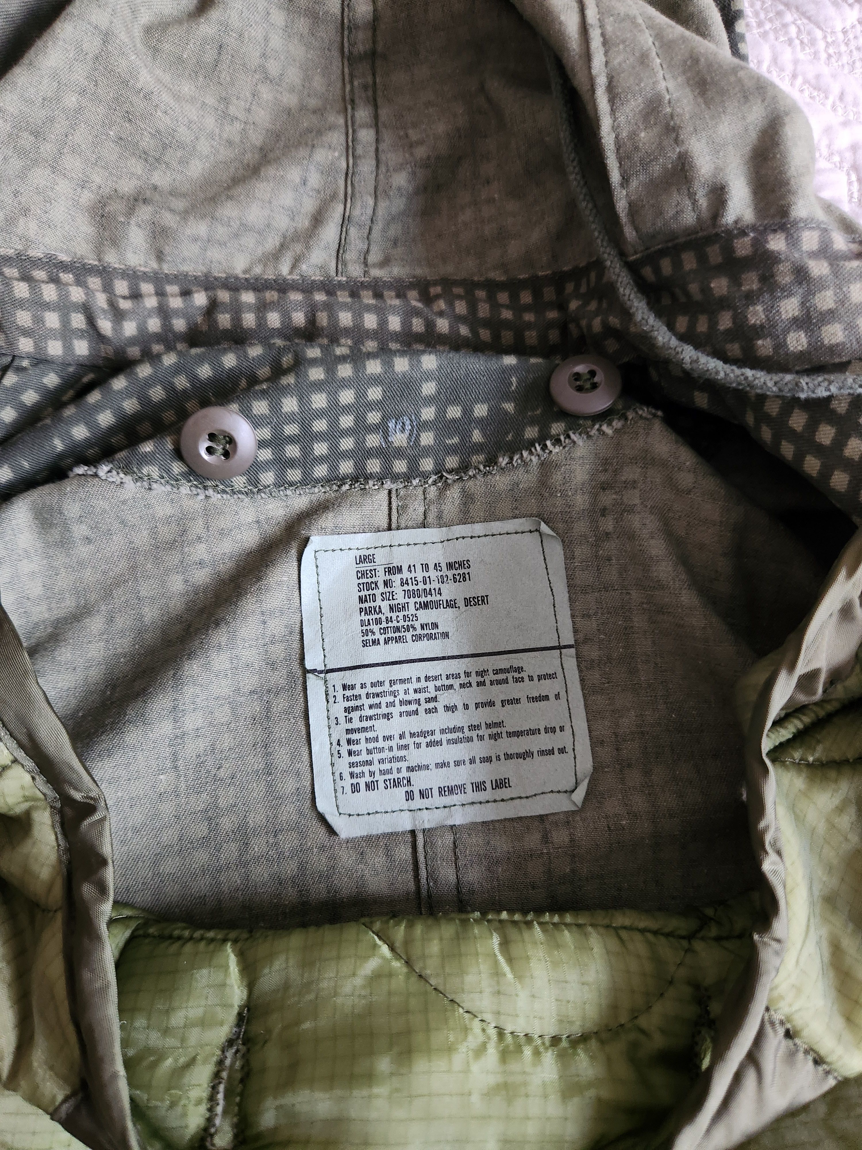 Vintage Desert Night Camo Fishtail Parka and Liner Size US L / EU 52-54 / 3 - 9 Thumbnail