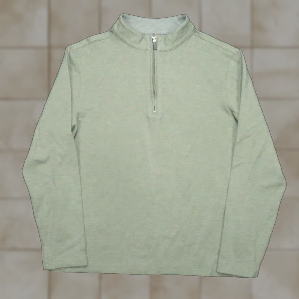 Mizzen+Main Mizzen+Main Sweater Mens Small Green 1/4 Zip Pullover Mock Neck Long Sleeve Knit Autumn Winter Fall Shirt Size US S / EU 44-46 / 1 - 1 Thumbnail