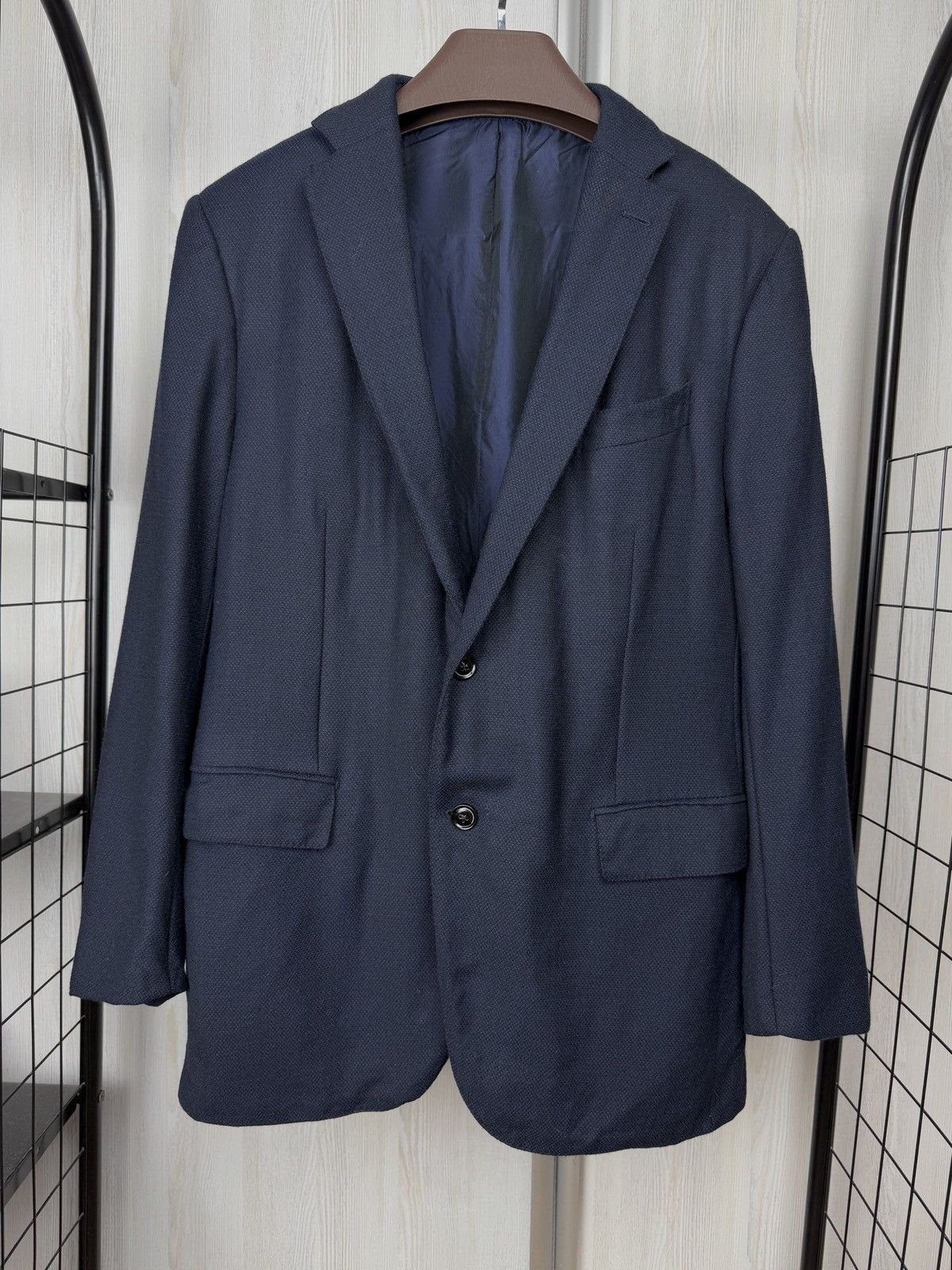 Ermenegildo Zegna Ermenegildo Zegna Milano Easy Navy Blue wool jacket blazer Size 46R - 2 Thumbnail