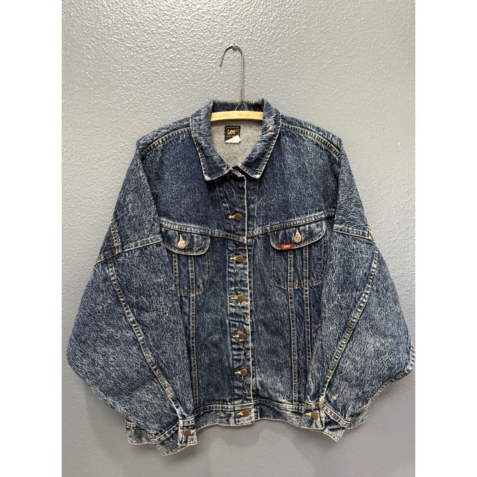 Lee VINTAGE Lee Denim Jacket USA 80s Men’s Medium Blue Denim Jacket Men Size US 31 - 3 Thumbnail