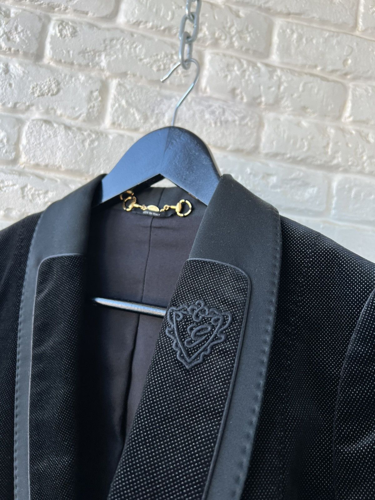 Gucci Gucci Black Logo Tuxedo Blazer Jacket Size XS / US 0-2 / IT 36-38 - 4 Thumbnail
