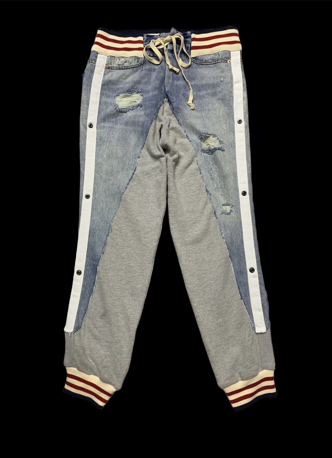 Greg Lauren 50/50 DENIM BORG LOUNGE HYBRID PANTS Size US 32 / EU 48 - 1 Thumbnail