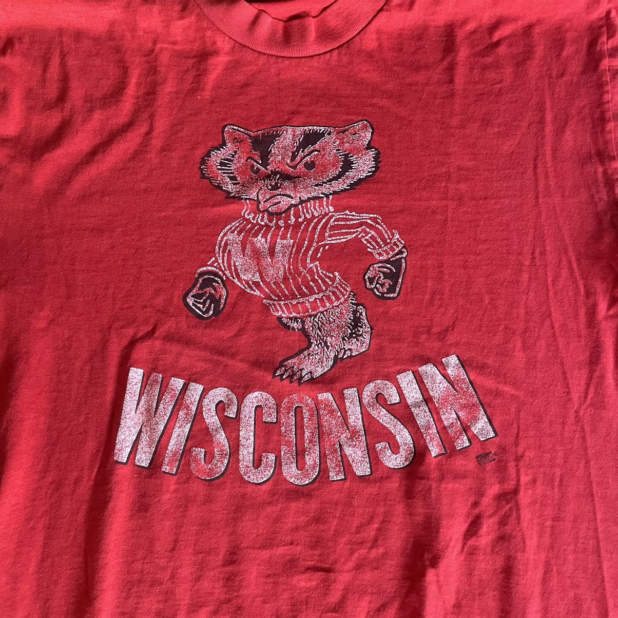 Russell Athletic × Vintage 70s Wisconsin Badgers T Shirt Size US S / EU 44-46 / 1 - 2 Thumbnail