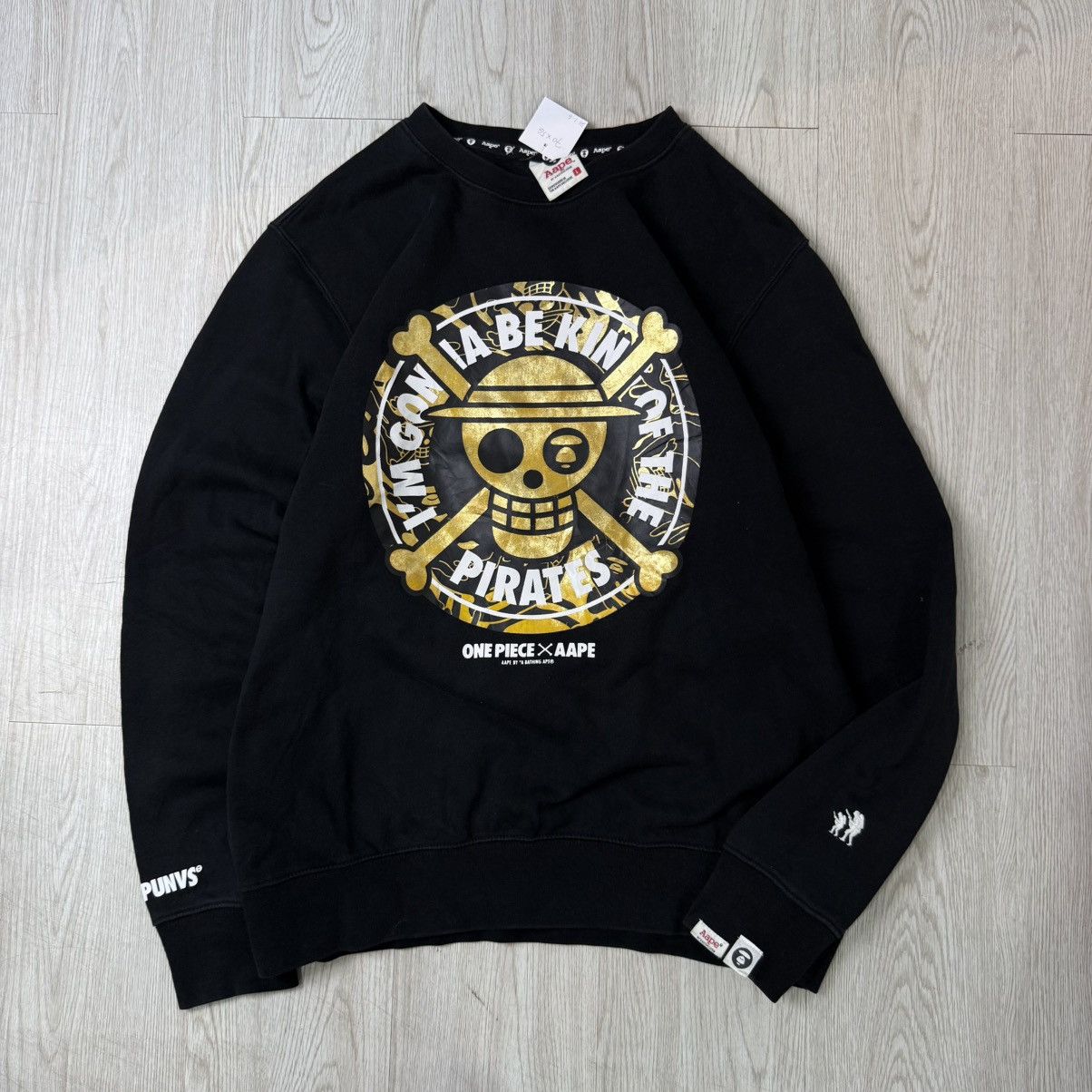 Aape Aape x One Piece by A bathing Ape APUNVS sweatshirt black Size US L / EU 52-54 / 3 - 1 Thumbnail