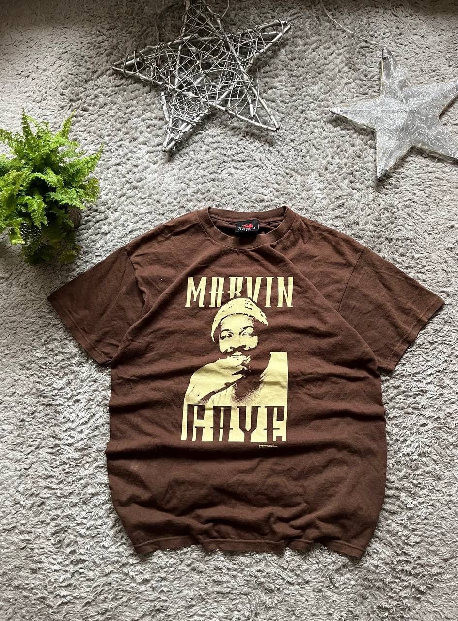 Vintage × Zion Rootswear 90s Zion Rootswear Marvin Gaye American Singer Big Logo Tee Size US L / EU 52-54 / 3 - 5 Thumbnail