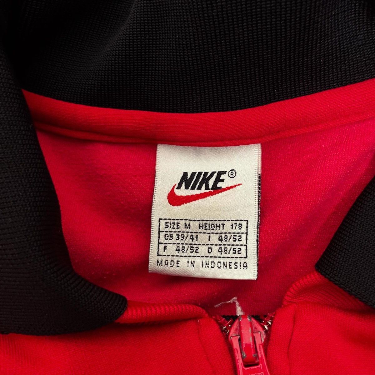 Nike × Vintage Vintage sweatshirt nike big swoosh 90s Red half zip Size US M / EU 48-50 / 2 - 3 Thumbnail
