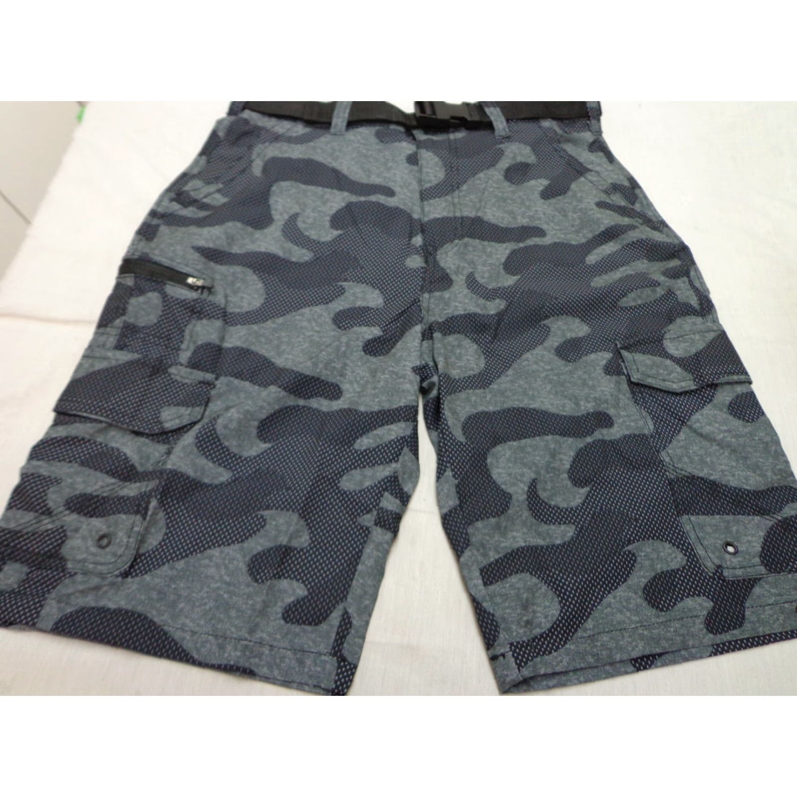 Vintage IRON CO. Hybrid Shorts Gray Camouflage Belted 29 NEW Men Regular Size 29 Size US 29 - 2 Thumbnail