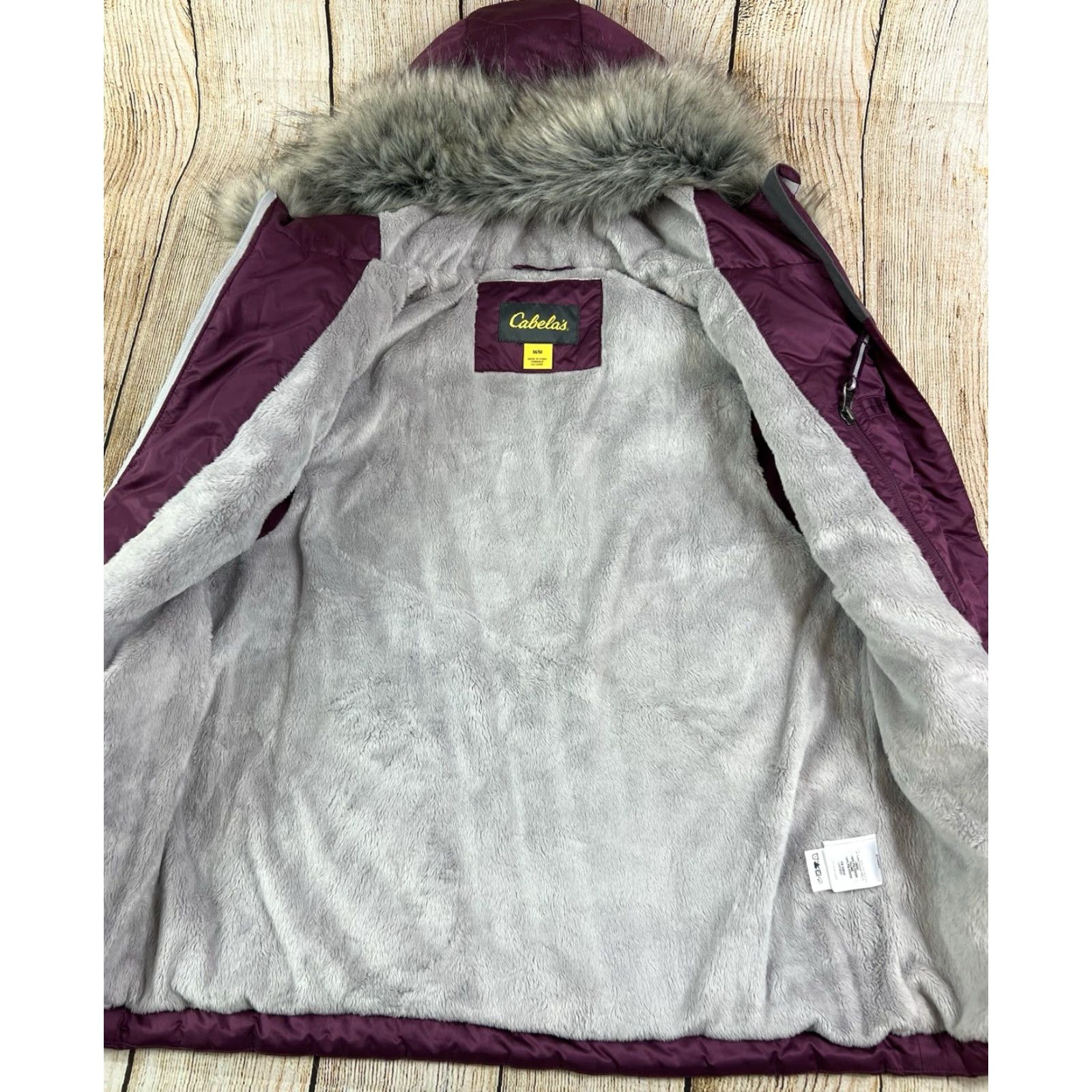 Vintage Cabela's Women’s Vest Puffer Lined Fleece Purple Medium Frost Wool? Size M / US 6-8 / IT 42-44 - 5 Thumbnail