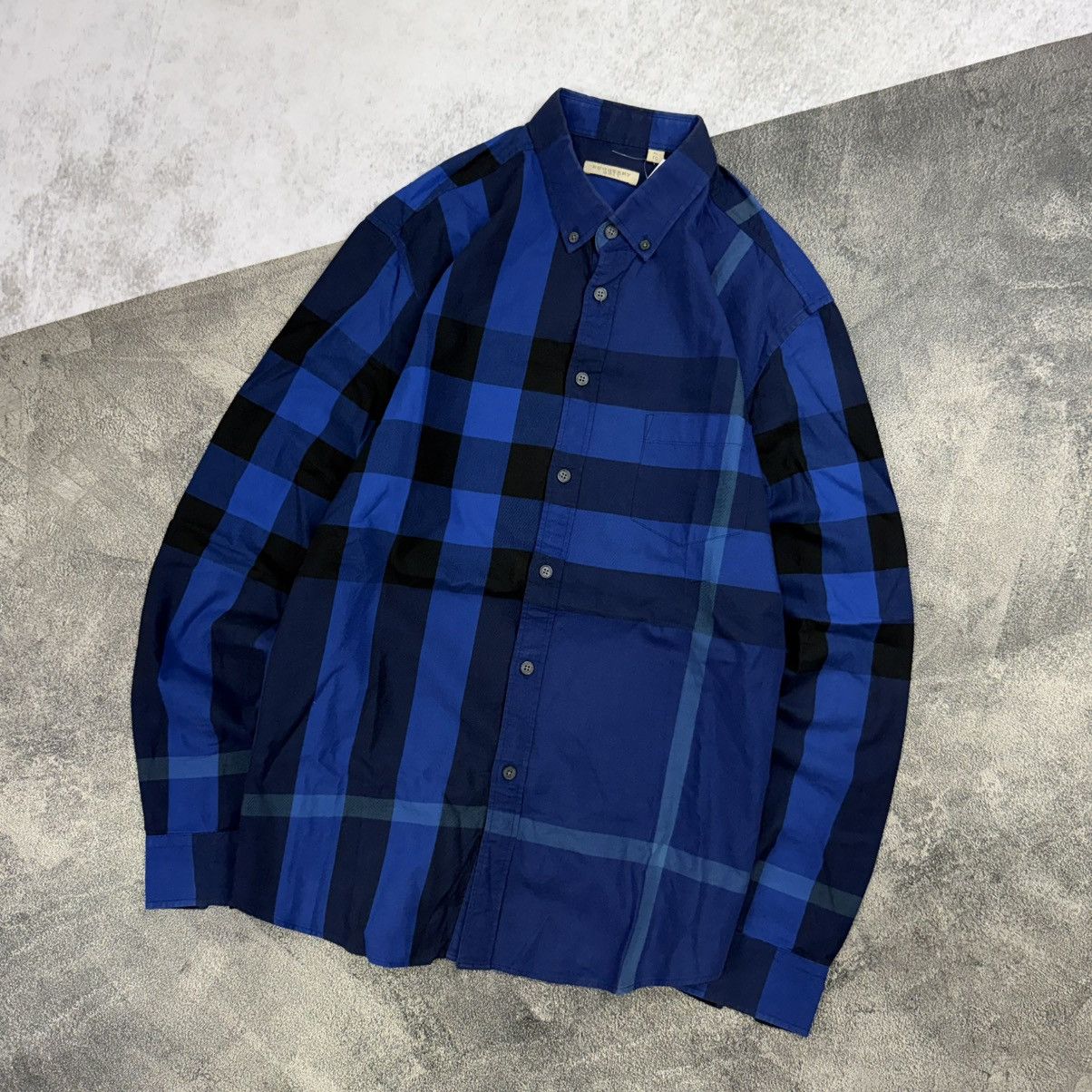 Burberry Burberry brit plaid nova blue button shirt Size US L / EU 52-54 / 3 - 2 Thumbnail