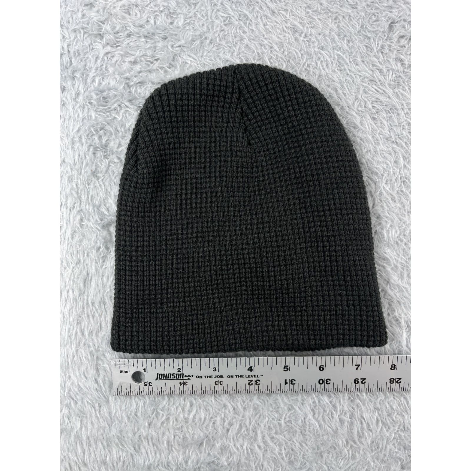 Vintage Otto Cali Paddler Beanie Toque Adult One Size Black Blue Waffle Knit 100% Acrylic Beanie Unisex Adults Hat Black Size ONE SIZE - 4 Thumbnail