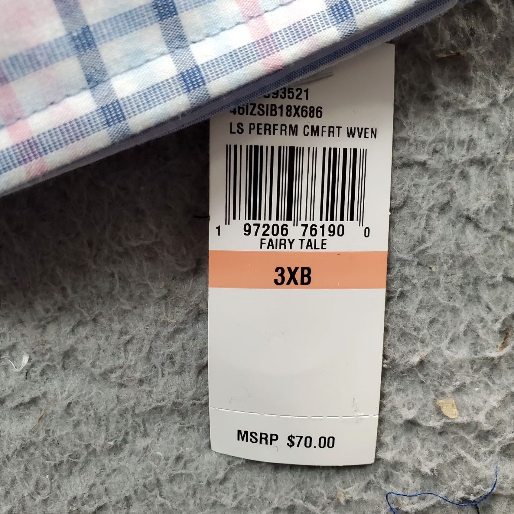 Izod IZOD Mens 3XB Multi Plaid Woven Long Sleeve Stretch Comfort Button Down Shirt Size US XXL / EU 58 / 5 - 7 Thumbnail