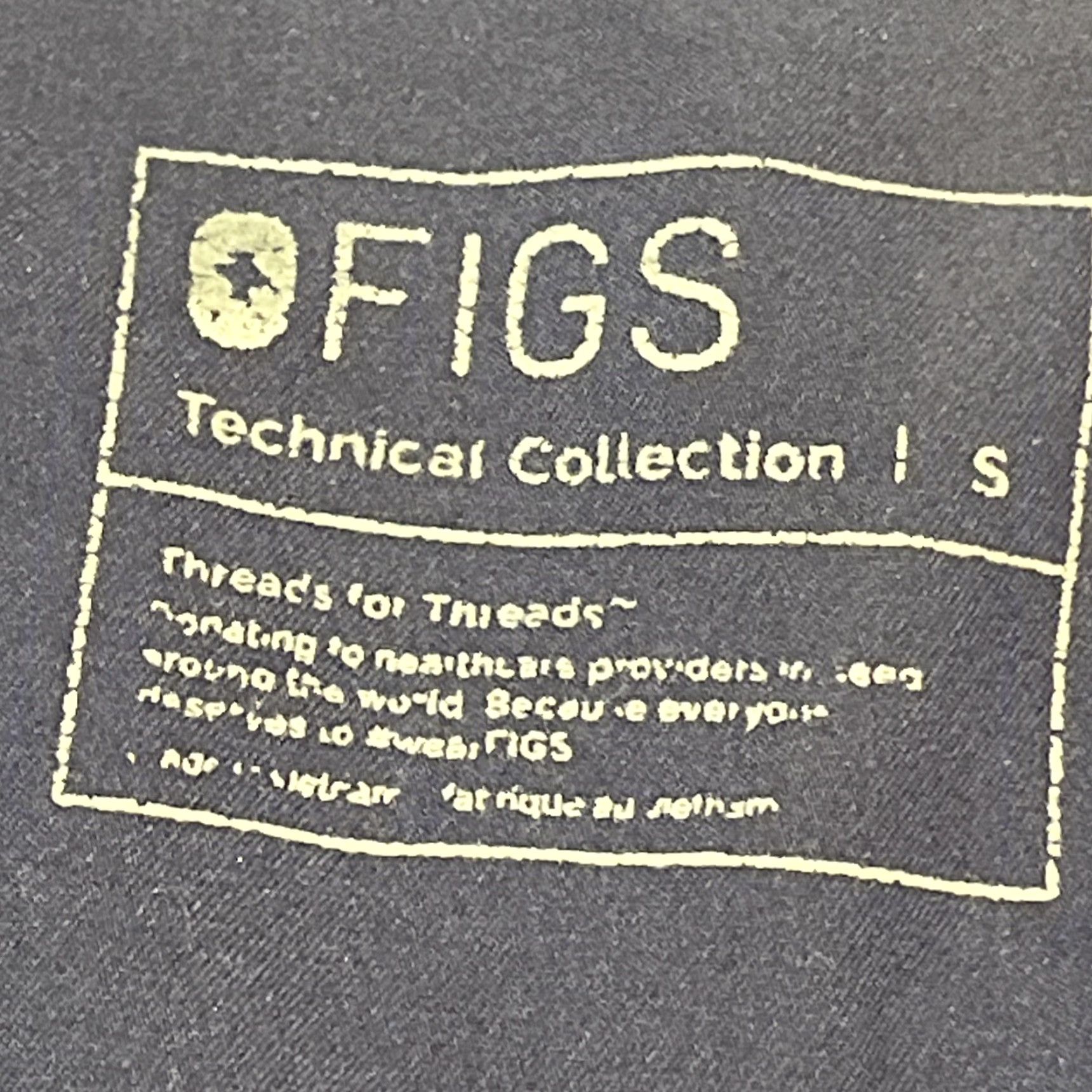 Vintage FIGS Scrub Top Shirt Womens Small Navy Casma Pocket Technical Collection V Neck Size S / US 4 / IT 40 - 2 Thumbnail