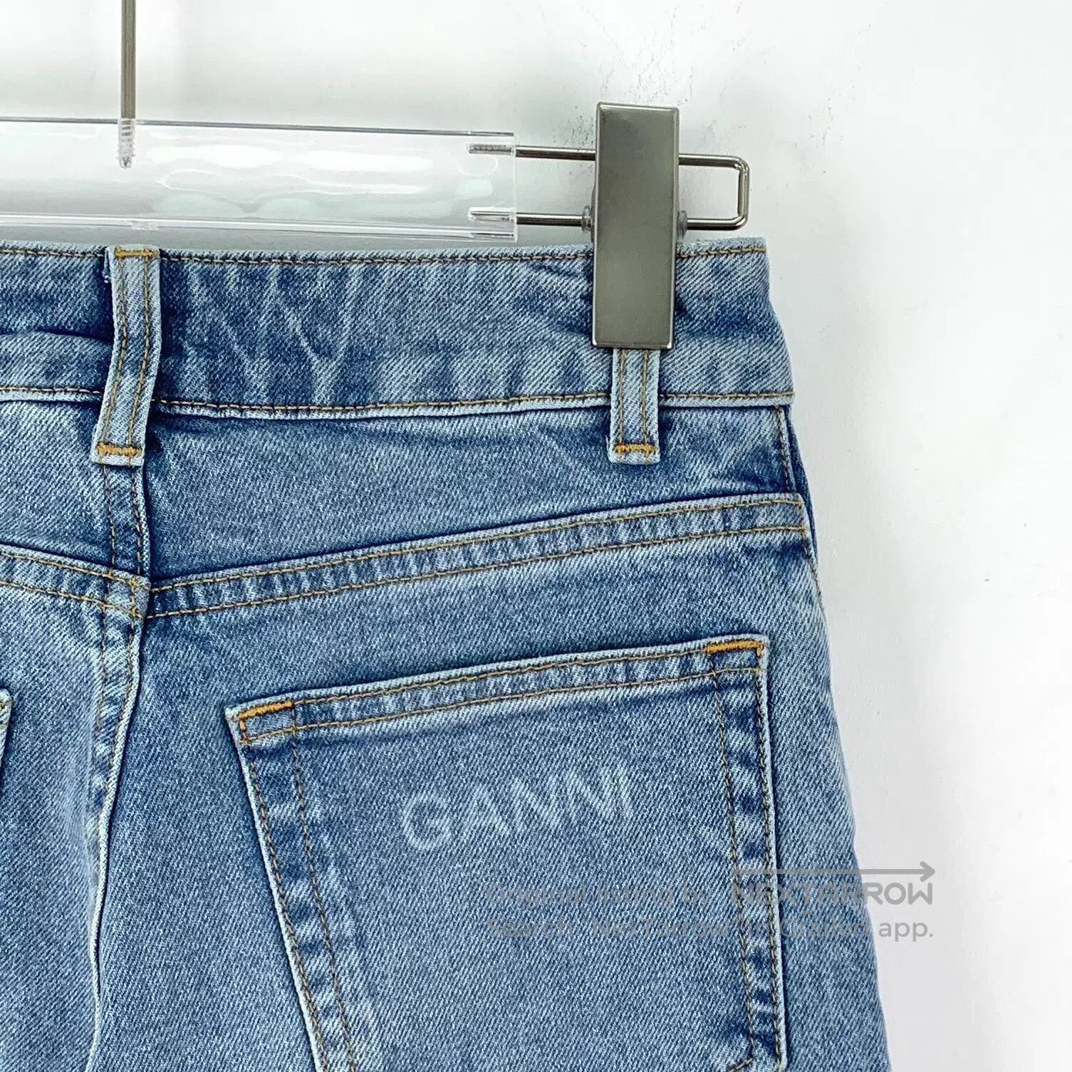 Ganni GANNI Light Blue Washed Cotton Casual Jeans| Size 25" / US 0 / IT 36 - 5 Thumbnail