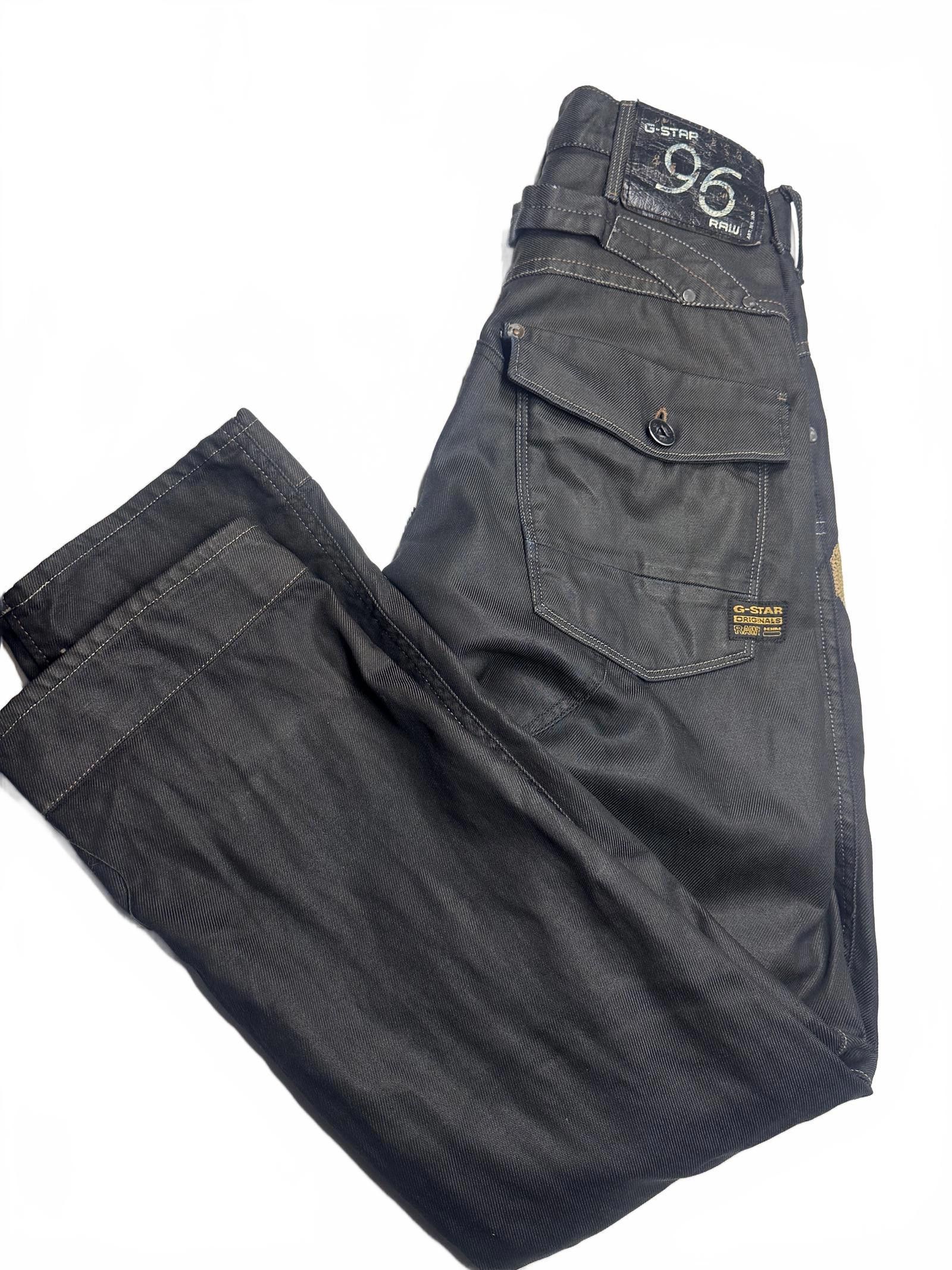 Designer G-Star RAW 96 Men’s Cargo Trousers - Stylish Black Design Size US 26 / EU 42 - 1 Thumbnail