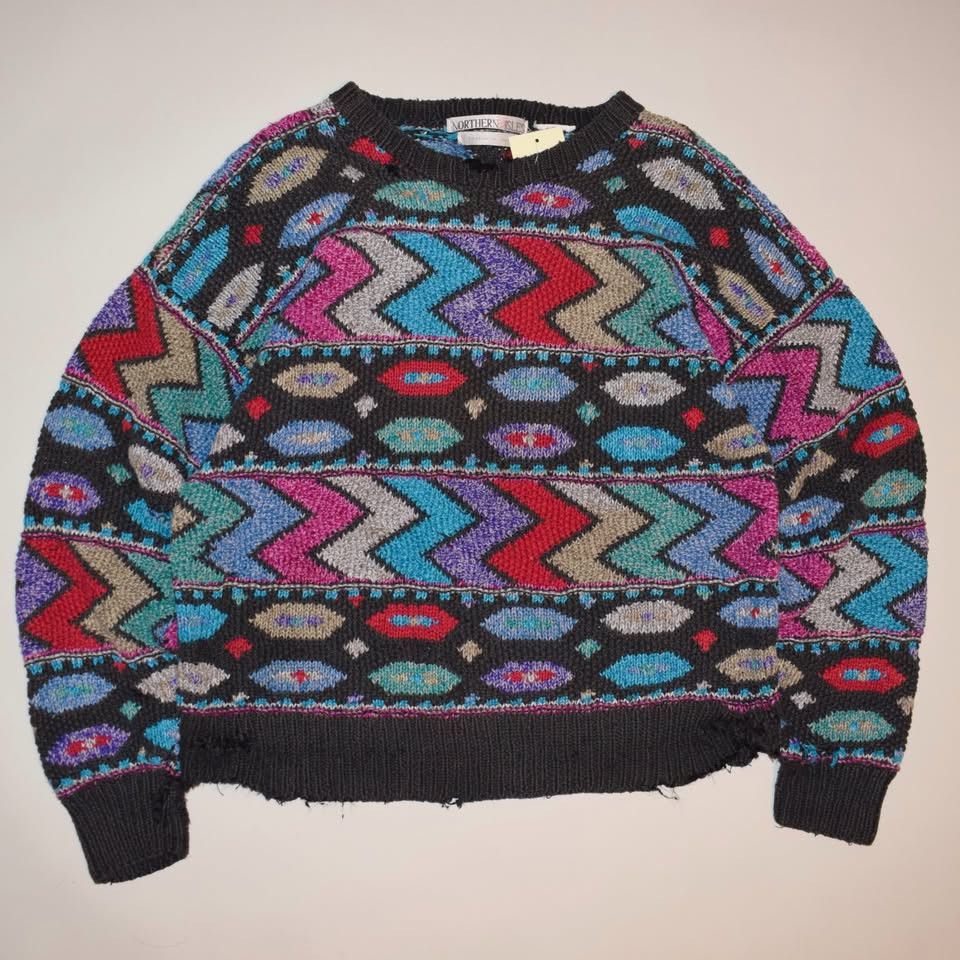 Coogi × Northern Isles × Vintage Vintage Coogi Style Northern Isles Knit Sweater (Distressed) Size US L / EU 52-54 / 3 - 1 Thumbnail
