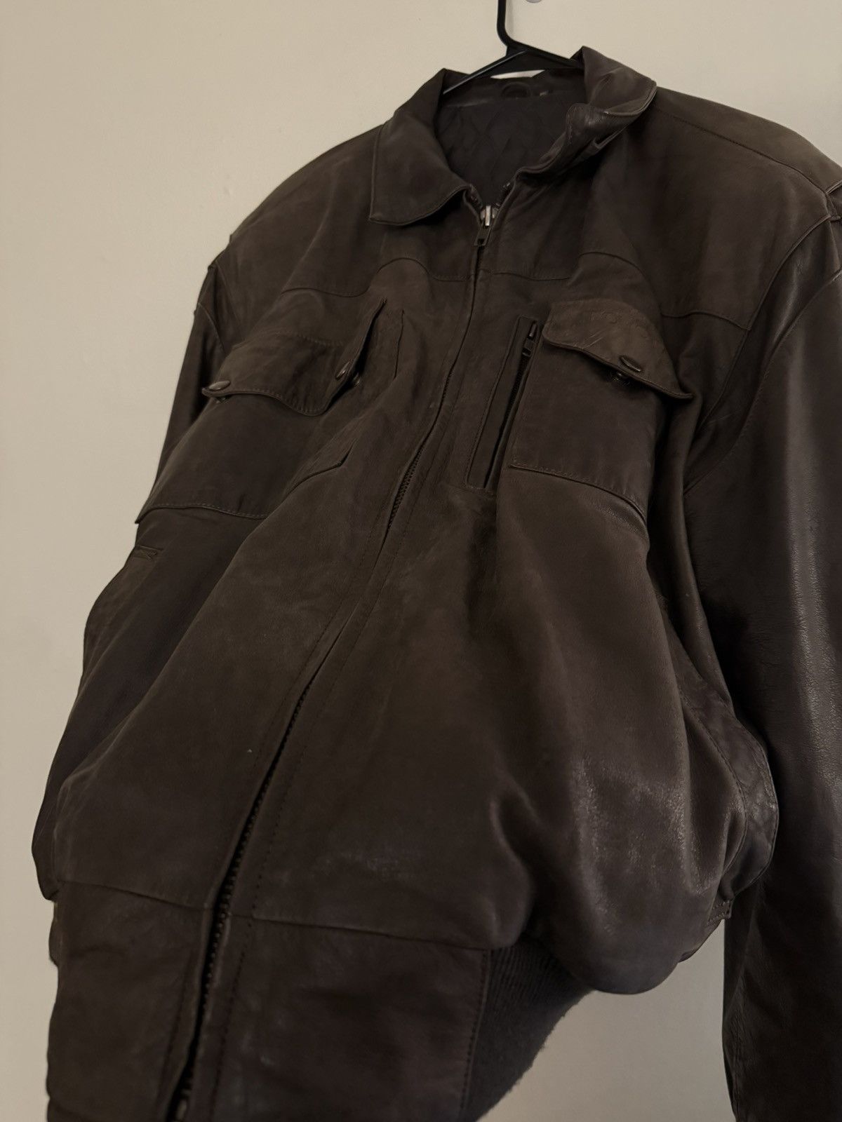 Vintage Vintage Brown Leather Toyota Flight Jacket Size US L / EU 52-54 / 3 - 2 Thumbnail