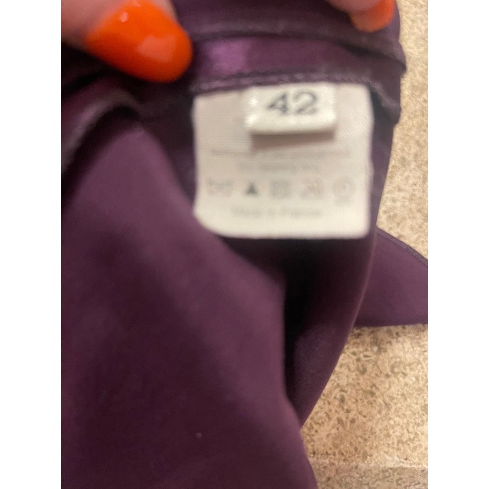 Lanvin Lanvin Paris Purple Satin Twist Front V-Neck Dress Sz 42 Size L / US 10 / IT 46 - 8 Thumbnail