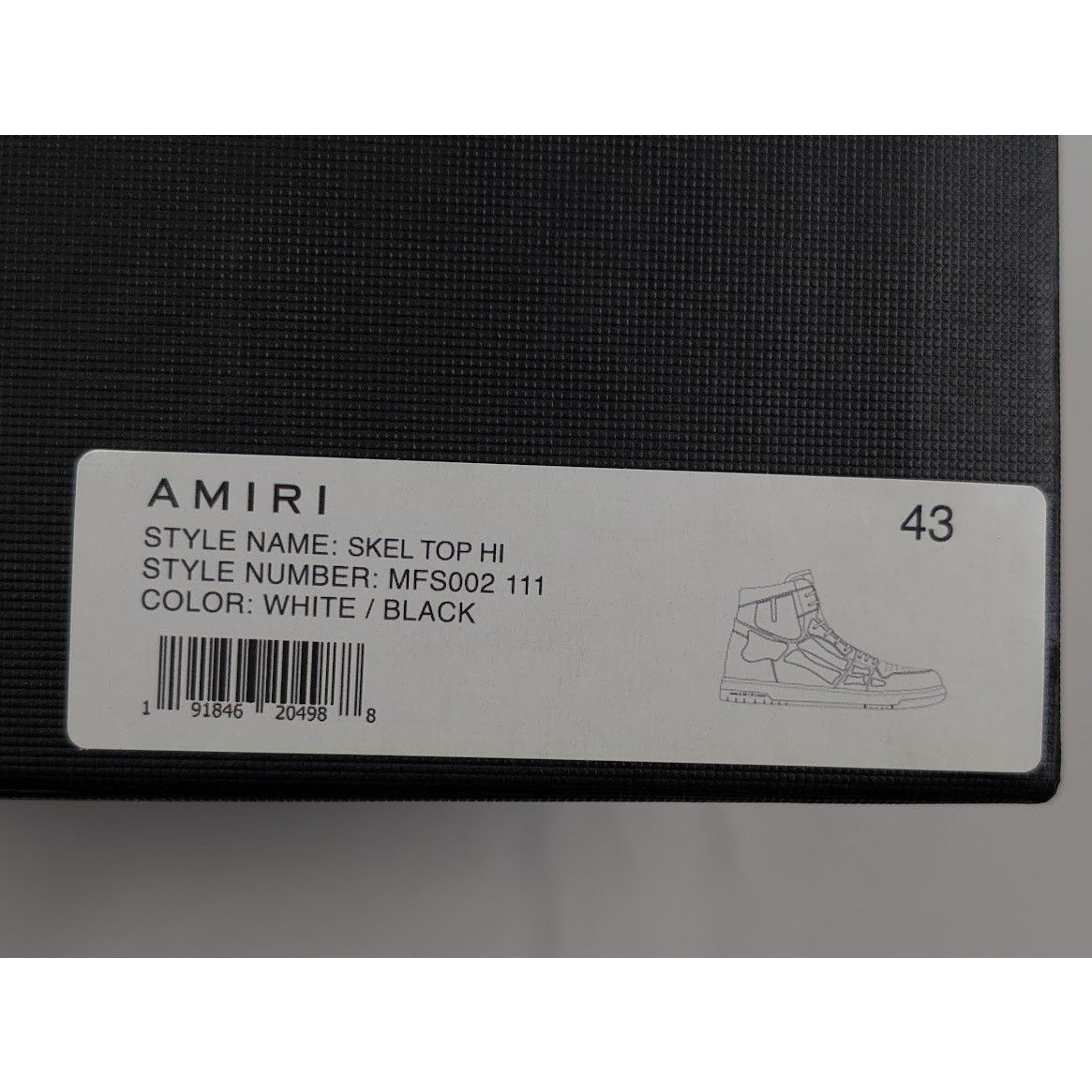 Amiri o1rshd1 Skel top hi / Skeleton high top Sneakers Size US 10 / EU 43 - 24 Thumbnail