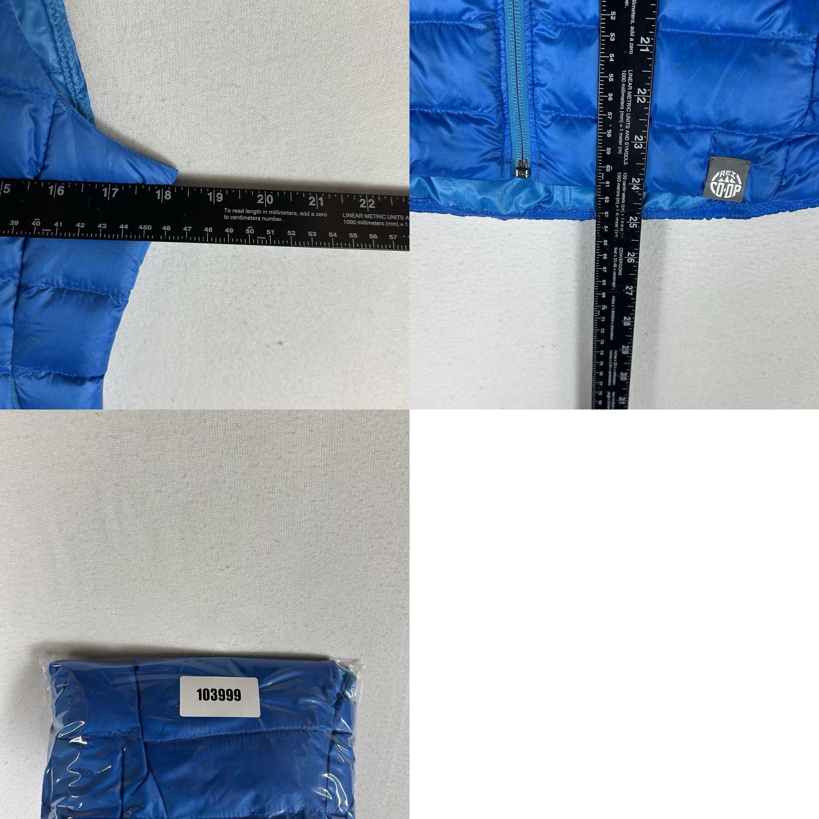 Vintage REI Co Op Down Puffer Vest Womens XS Blue Ultralight Insulated Full Zip Pockets Size XS / US 0-2 / IT 36-38 - 8 Thumbnail