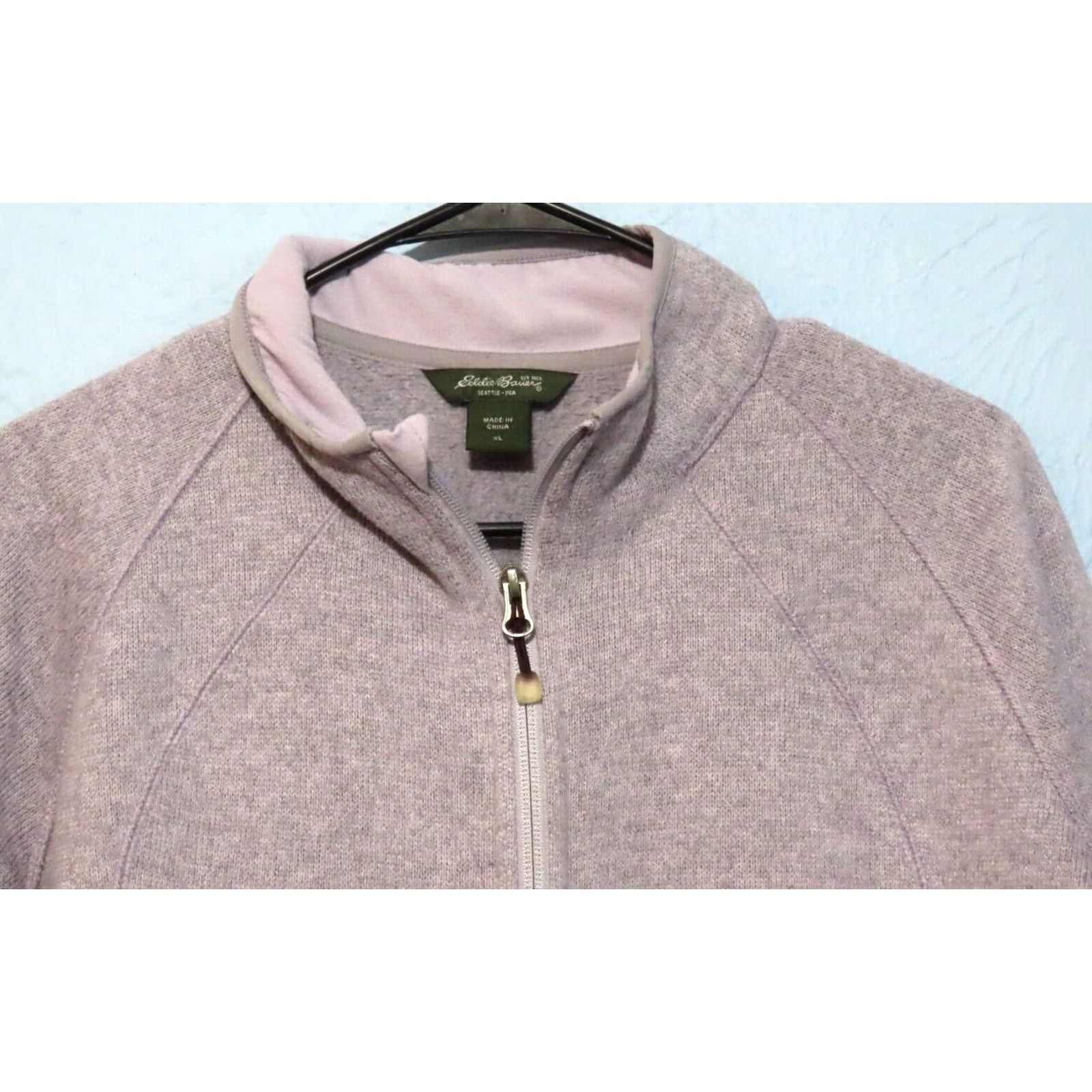 Eddie Bauer Eddie Bauer Jacket Womens XL Lavender Fleece Full Zip Pockets Classic Outdoor Quilt Logo Size XL / US 12-14 / IT 48-50 - 4 Thumbnail