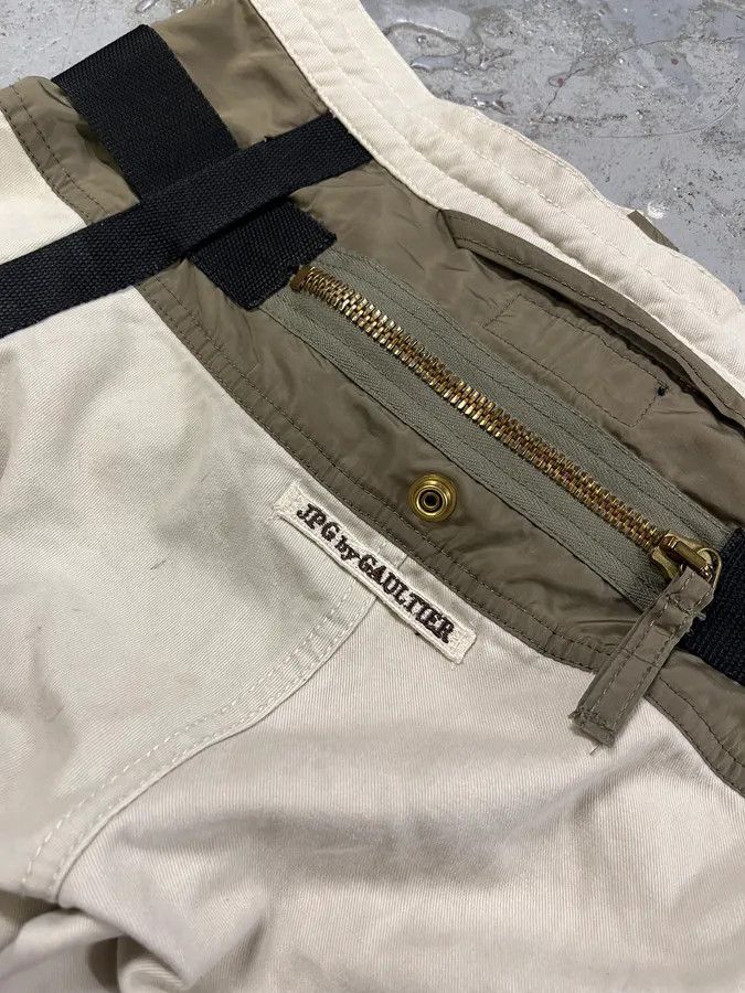 Jean Paul Gaultier AW2003 Jean Paul Gaultier Bondage Beige Cargo Parachute Pants Size US 39 - 12 Thumbnail