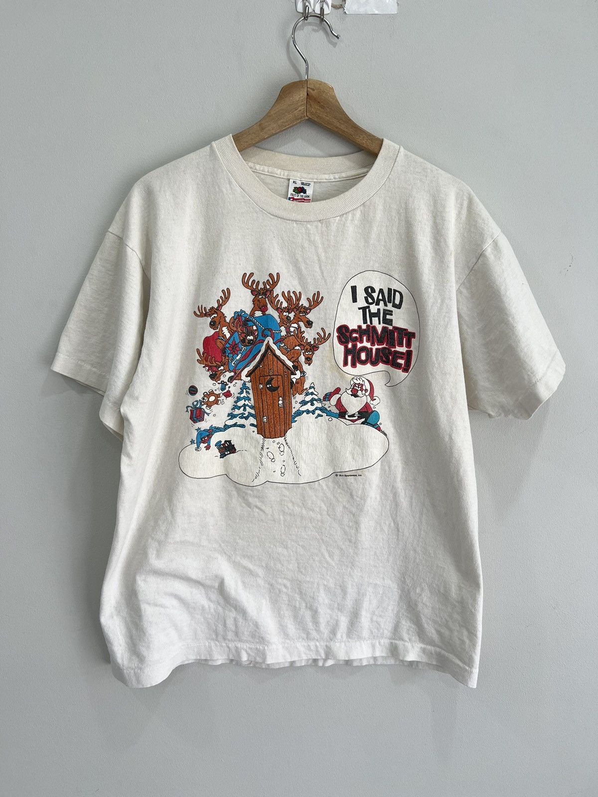 Vintage Vtg Santa Claus Reindeer Schmitt House Humor Tee shirt shit Size US L / EU 52-54 / 3 - 1 Thumbnail