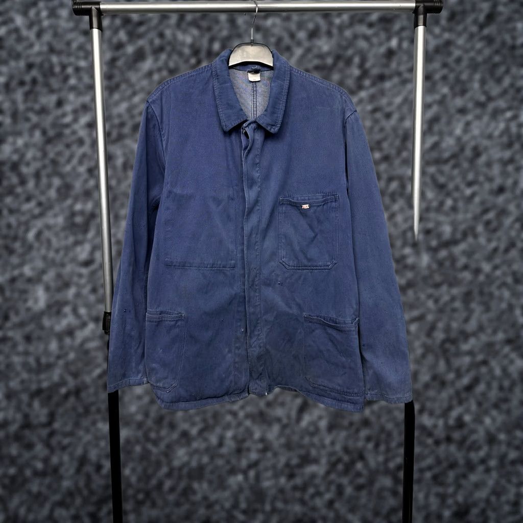 Vintage VINTAGE Le Laboureur Jacket Chore Utility 90s blue Size L Mens Weathered Distressed 90s Retro Classic Workwear Shirt/Coat Size US L / EU 52-54 / 3 - 1 Thumbnail