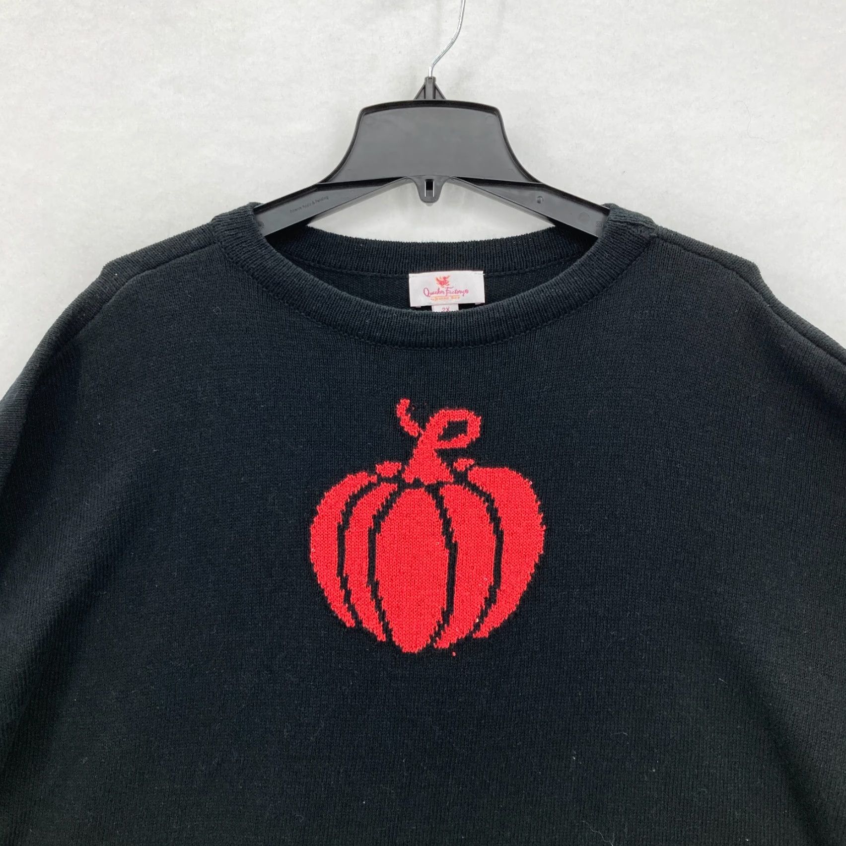 Quacker Factory Quacker Factory Black Pumpkin Sweater Plus Size 2X Cotton Blend Halloween Fall Pullover Womens Cardigan Not Applicable Size XXL / US 16-18 / IT 52-54 - 2 Thumbnail