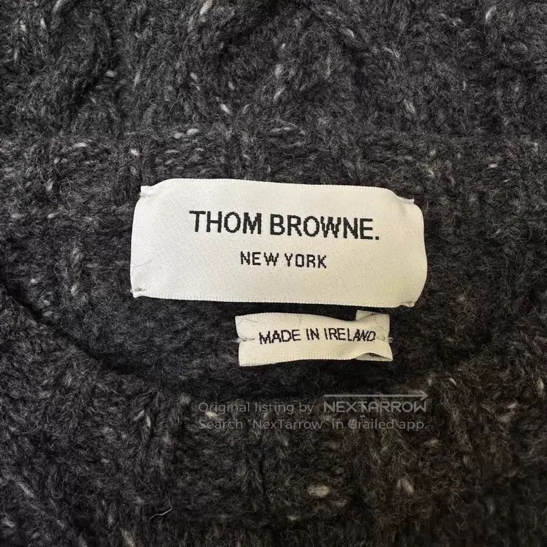 Thom Browne Thom Browne Heather Grey Classic Logo Wool Sweater Size US M / EU 48-50 / 2 - 7 Thumbnail